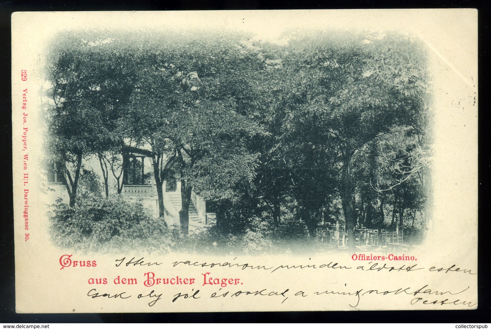 BRUCKUJFALU 1899. Katonai Tábor, Képeslap, Szép Bélyegzéssel  /  Military Camp Nice Pmk Vintage Pic. P.card - Ungarn