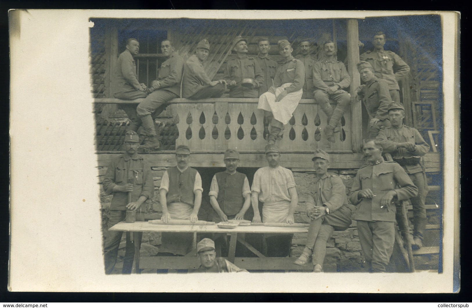 I. VH Erdély, Tábori Konyha Fotós Képeslap, Tábori Postával  /  WW I. Transylvania Field Kitchen Photo Vintage Pic. P.ca - Ungarn