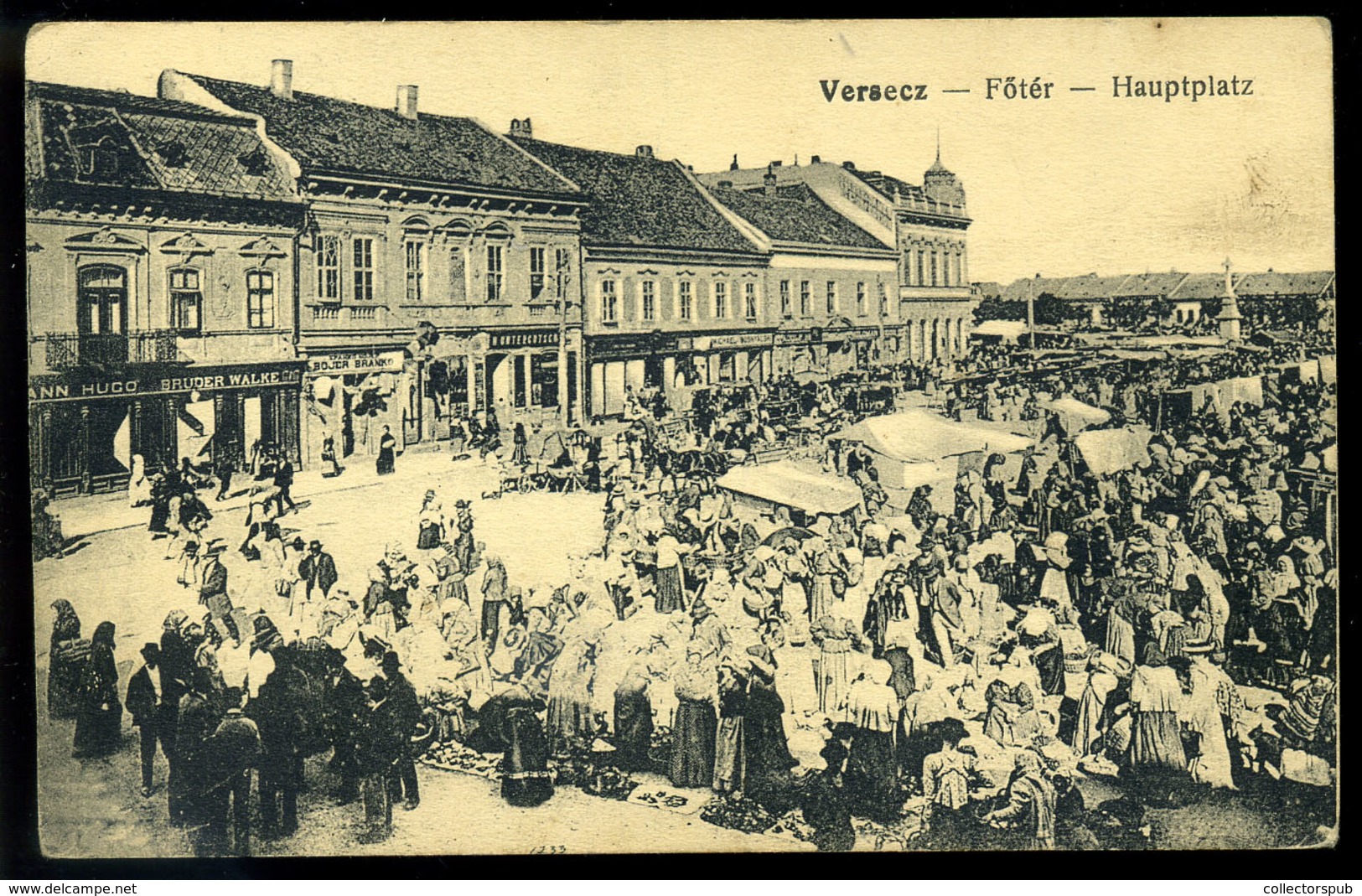 VERSEC 1910. Cca. Piac, Régi Képeslap  /  Market Vintage Pic. P.card - Ungarn