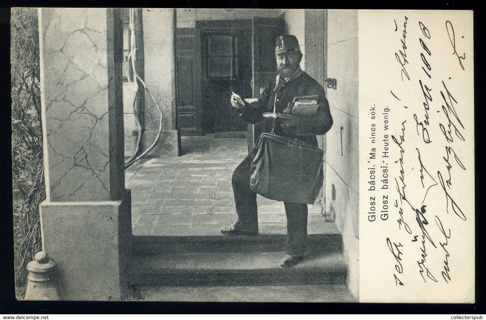 PÖSTYÉN 1911. ; Glósz Bácsi Ma Nincs Sok! Postás Humor, Régi Képeslap  /  Postman Humor Vintage Pic. P.card - Hungary