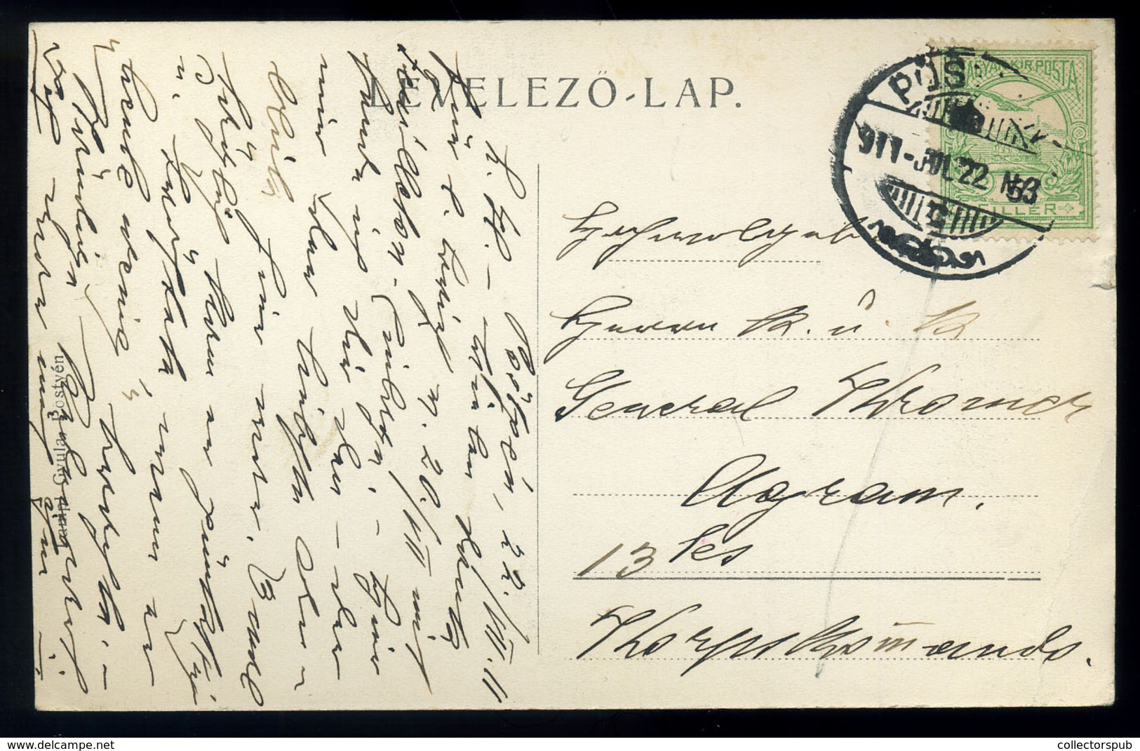 PÖSTYÉN 1911. ; Glósz Bácsi Ma Nincs Sok! Postás Humor, Régi Képeslap  /  Postman Humor Vintage Pic. P.card - Ungarn