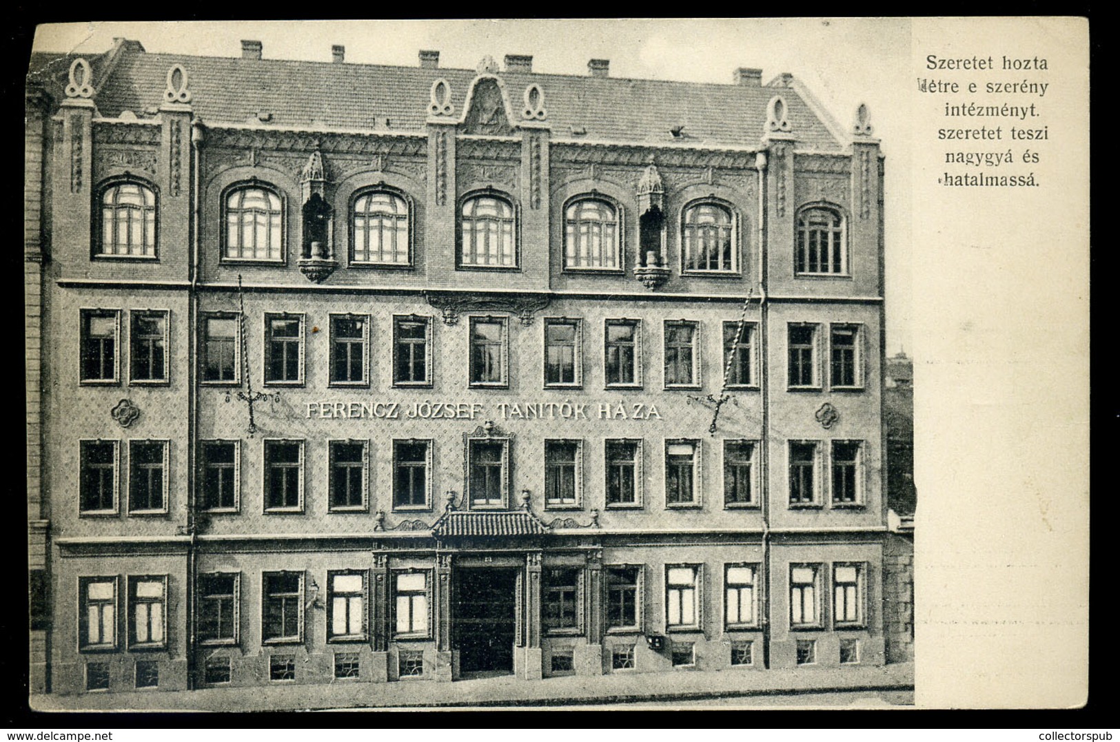 BUDAPEST 1905. Cca. Szentkirályi Utca, Ferencz József Tanítók Háza, Régi Képeslap  /  Franz Joseph House Of Teachers Vin - Hongrie