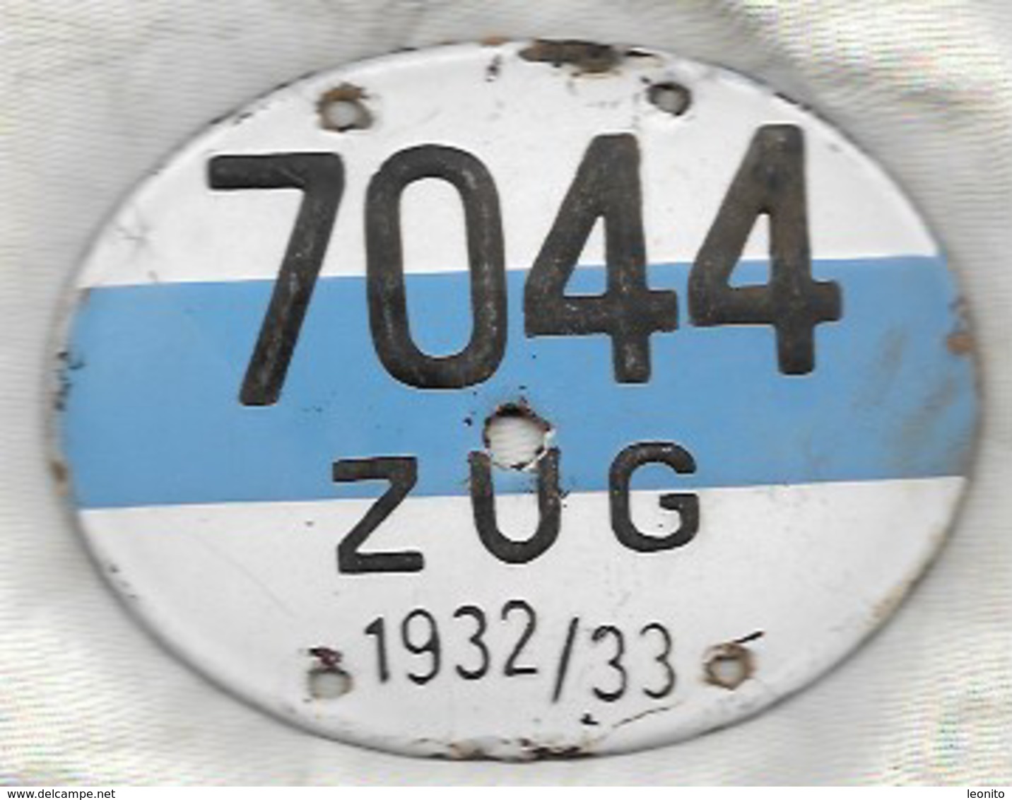 Velonummer Zug ZG 32/33 - Plaques D'immatriculation