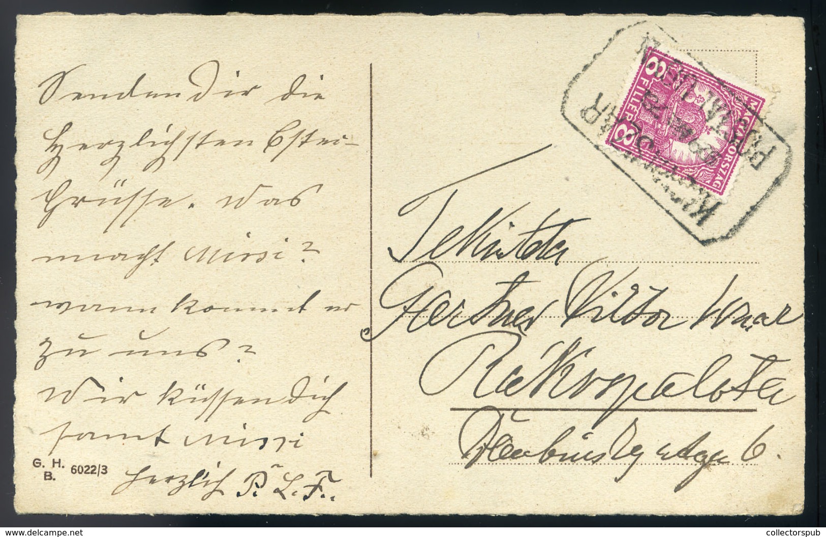 KISTASZÁR 1927. Képeslap Postaügynökségi  Bélyegzéssel  /  Pic. P.card Postal Agency Pmk - Briefe U. Dokumente