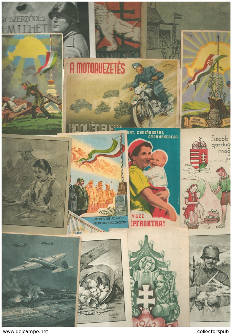 II. VH + IRREDENTA 19 Db Vegyes Képeslap  /  WW II. + IRREDENTE 19 Mix Vintage Pic. P.card - Hongrie