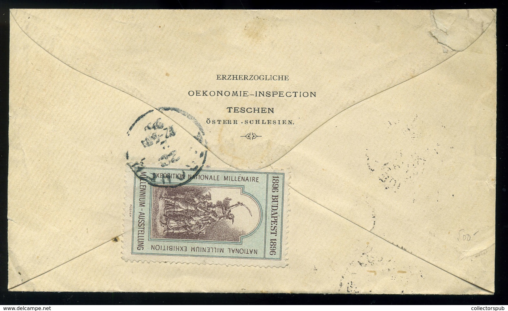 BUDAPEST 1896. 5kr-os Levél, Millenniumi Levélzáróval Teschen-be Küldve - Used Stamps