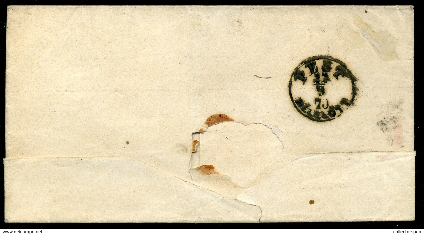PÁPA 1870. Szép 5kr-os Levél Pestre Küldve - Used Stamps