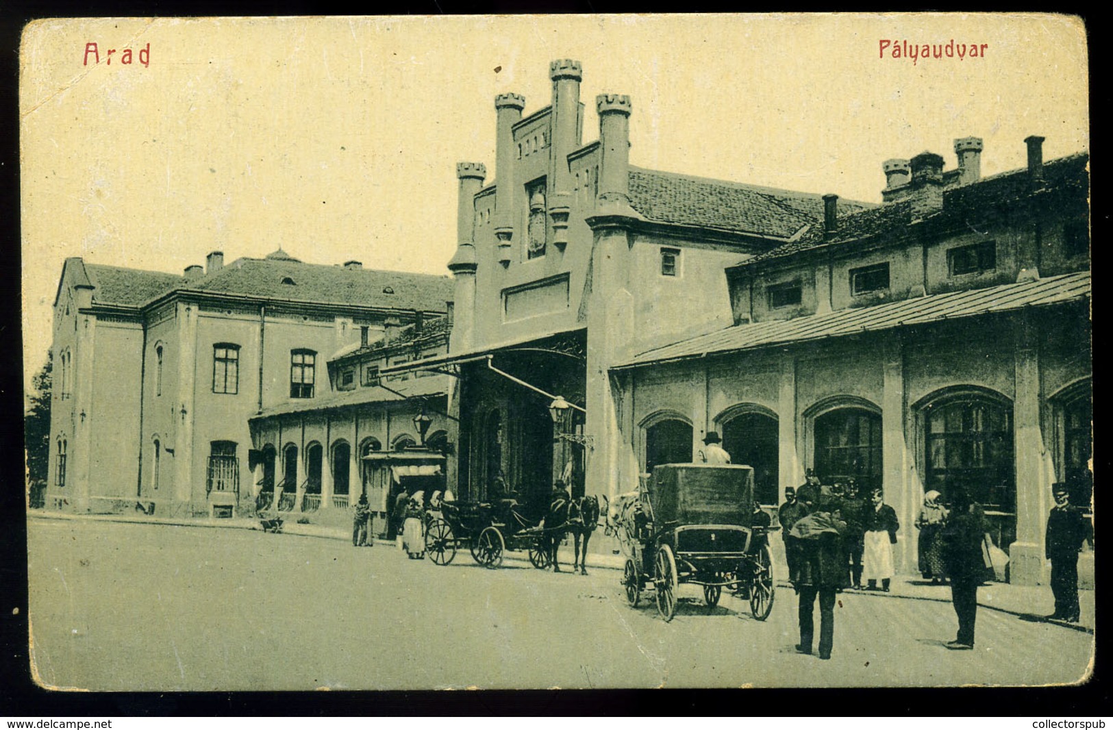 ARAD 1912. Pályaudvar, Weisz Lipót Képeslap  /  Train Station Lipót Weisz Vintage Pic. P.card - Hongrie