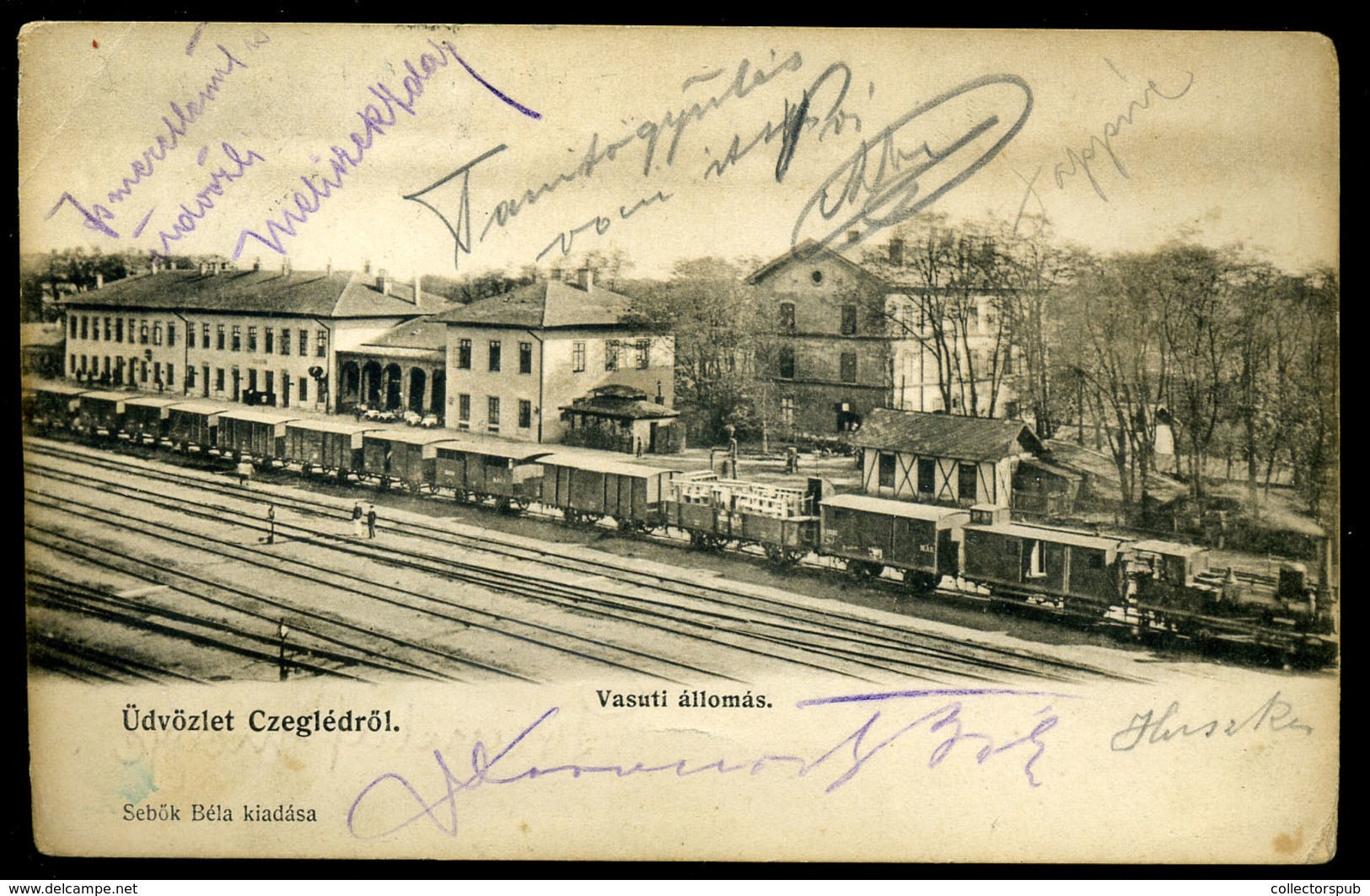 CEGLÉD 1906. Vasútállomás Régi Képeslap  /  Train Station Vintage Pic. P.card - Ungheria