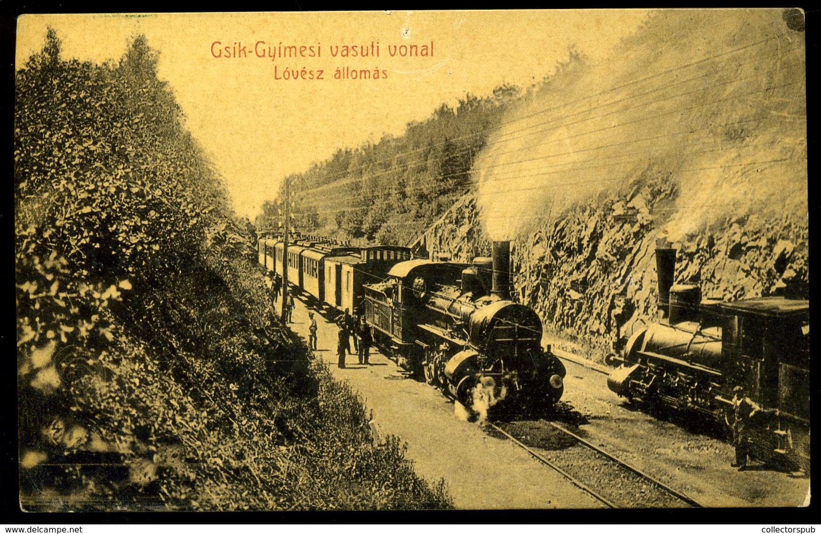 CSÍK - GYIMES Vasúti Vonal,  Állomás,  Régi Képeslap 1908.  /  Train Station Vintage Pic. P.card - Hungary
