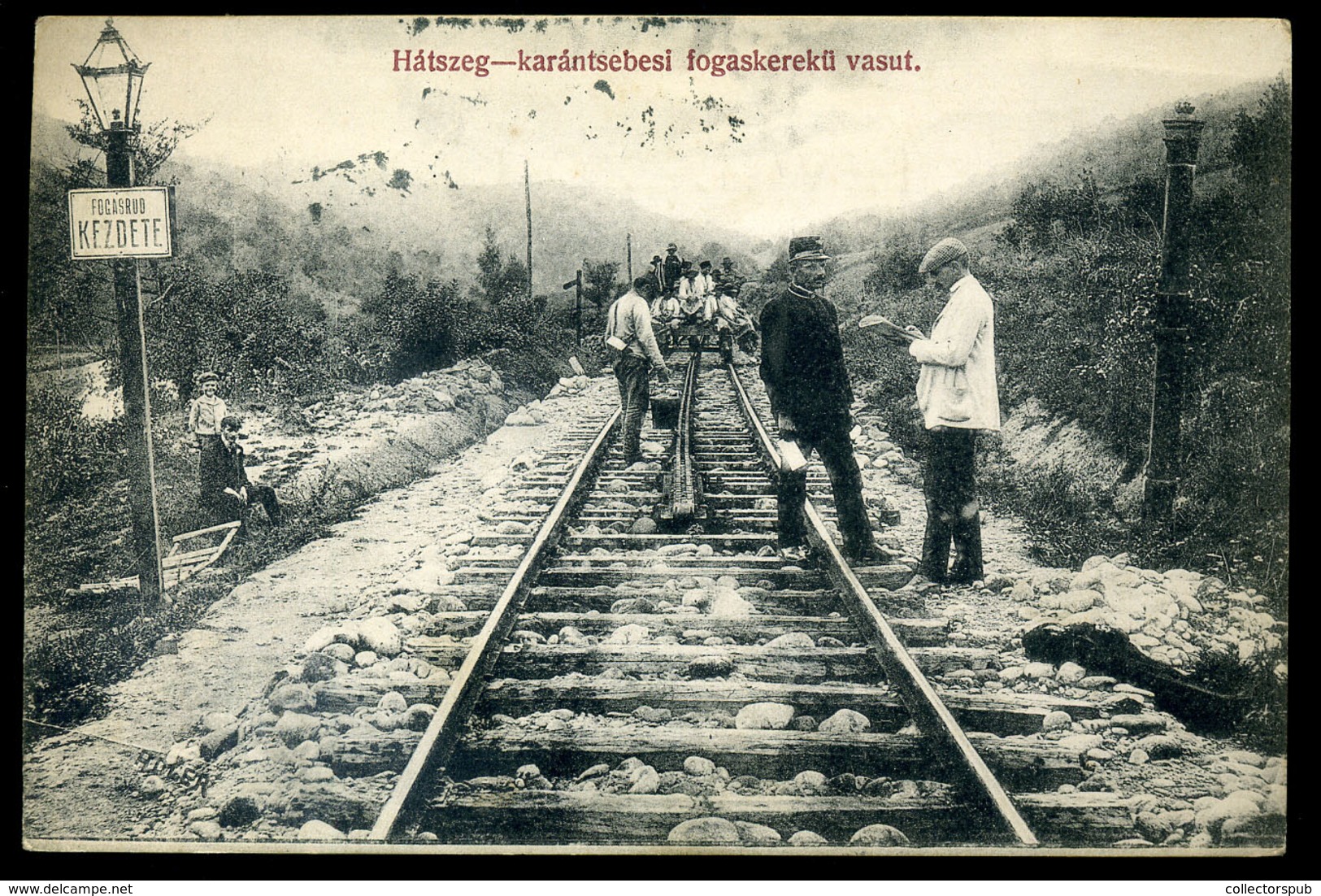 Hátszeg-Karánsebes Fogaskerekű Vasút , Régi Képeslap 1908.  /  Rack Rail Vintage Pic. P.card - Hungary