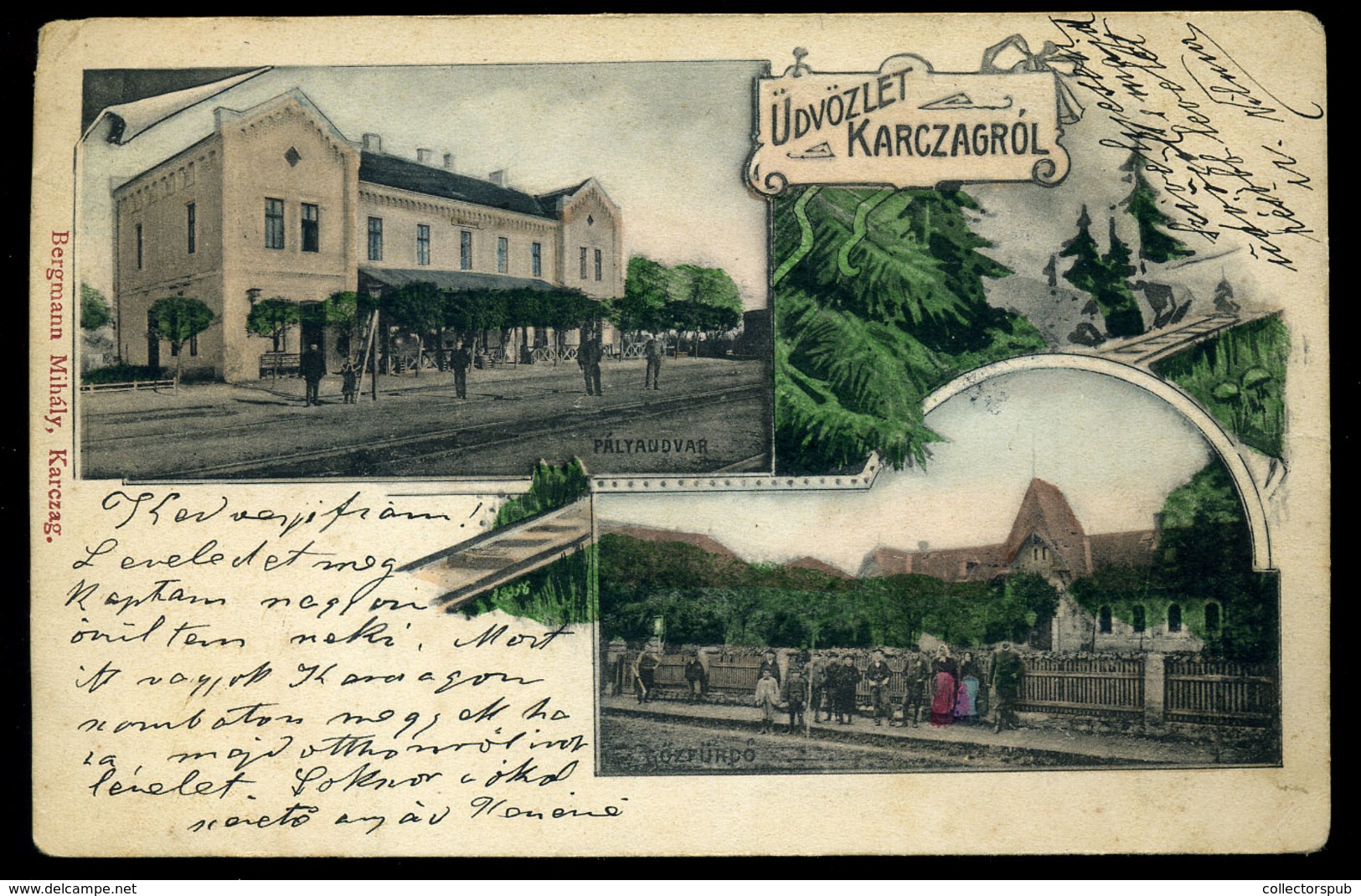 KARCAG 1902. Pályaudvar, Régi Képeslap  /  Train Station Vintage Pic. P.card - Hungary