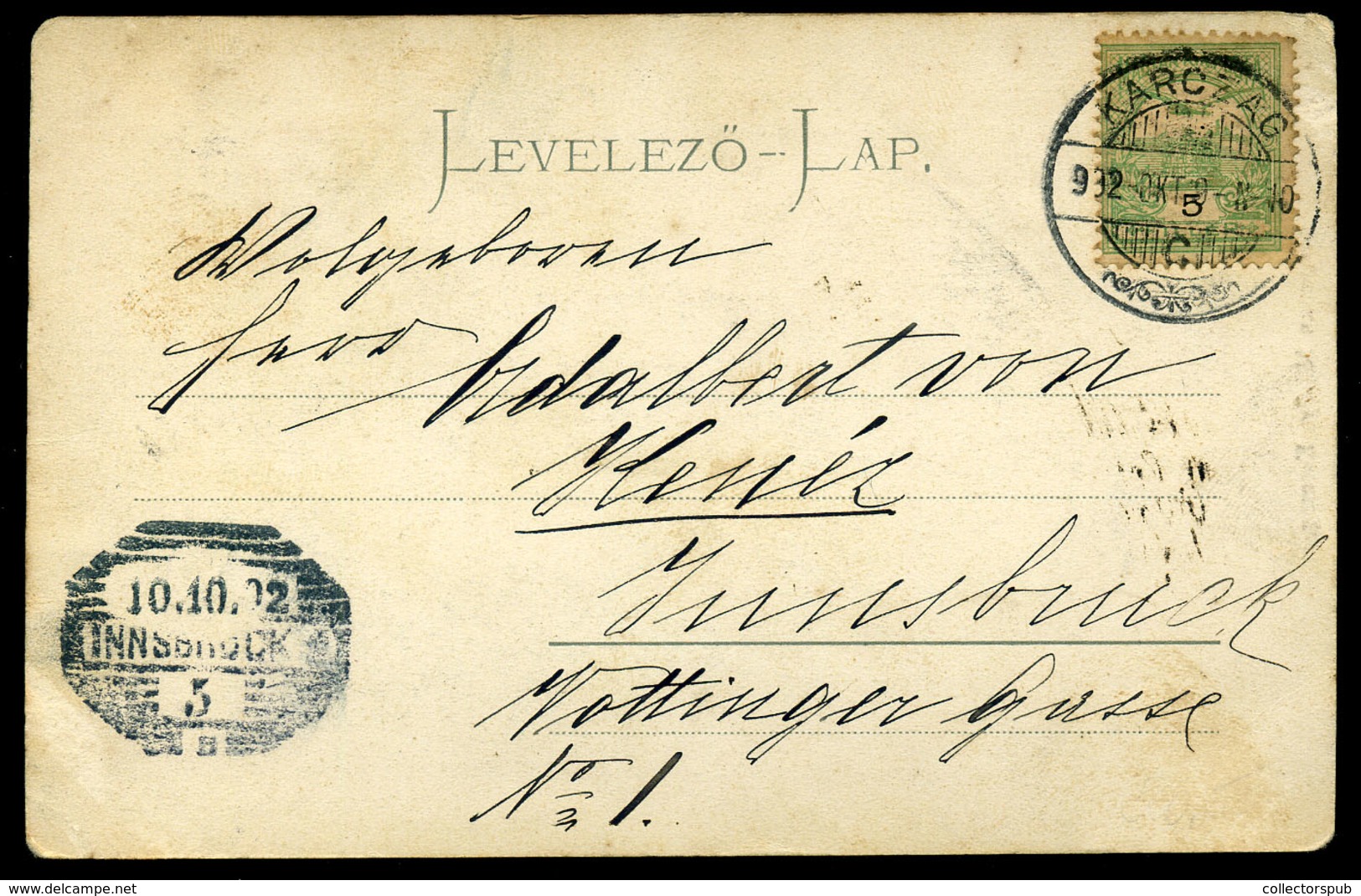 KARCAG 1902. Pályaudvar, Régi Képeslap  /  Train Station Vintage Pic. P.card - Hongarije