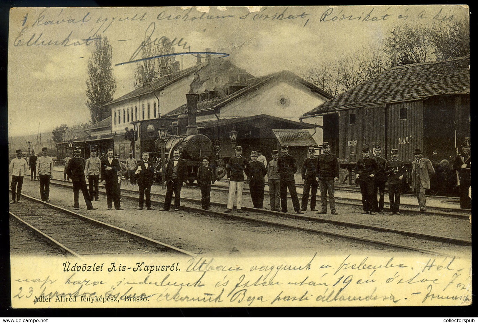 KISKAPUS 1902. Vasútállomás, Régi Képeslap 1916.  /  Train Station Vintage Pic. P.card - Ungheria