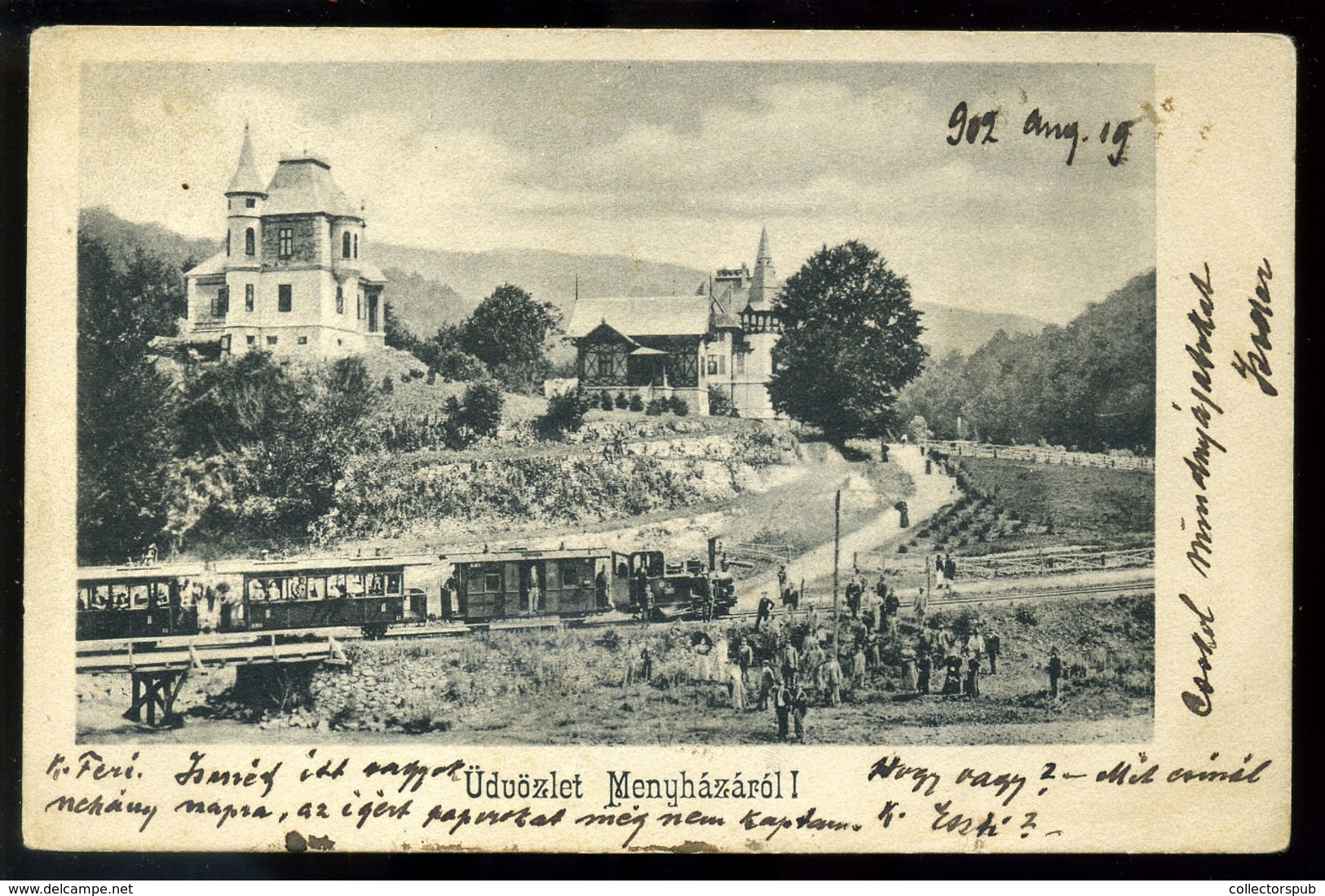 MENYHÁZA 1902. Vasút, Régi Képeslap /  Rail Vintage Pic. P.card - Ungheria