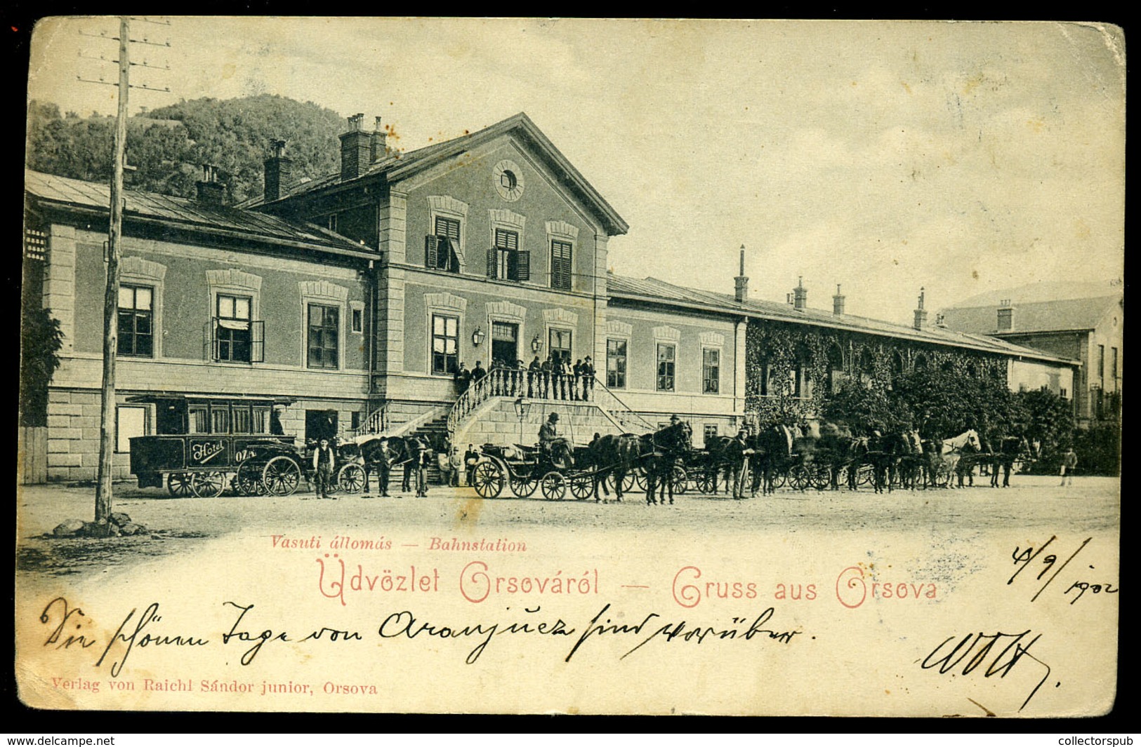 ORSOVA 1902. Vasútállomás, Régi Képeslap  /  Train Station Vintage Pic. P.card - Hungary