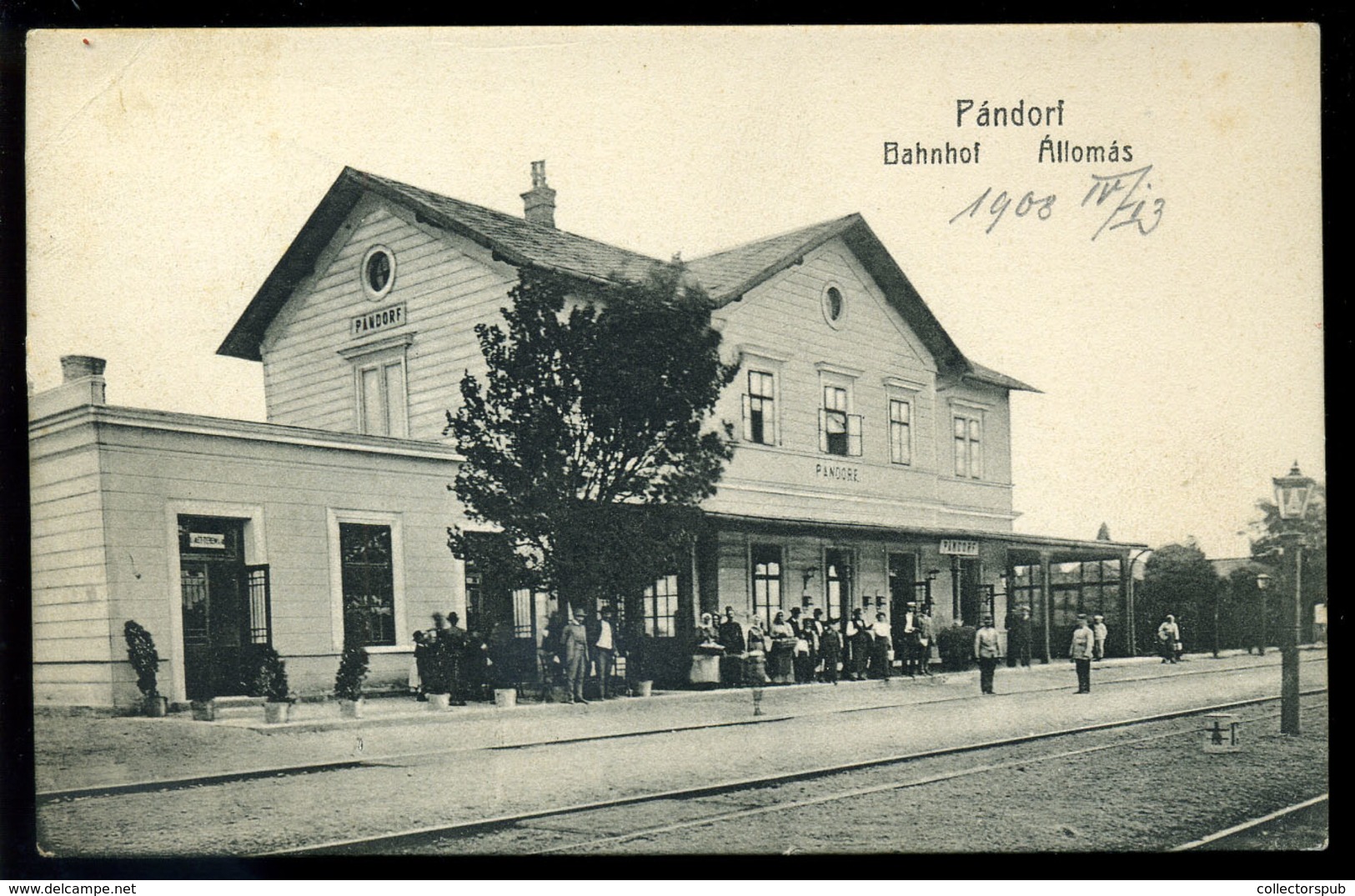 PÁNDORF / PÁNDORFALU 1909. Állomás,  Régi Képeslap  /  Station Vintage Pic. P.card - Hungary