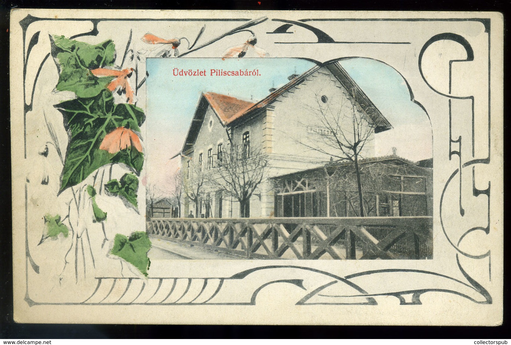 PILISCSABA 1911.Vasútállomás, Régi Képeslap  /  Train Station Vintage Pic. P.card - Ungarn