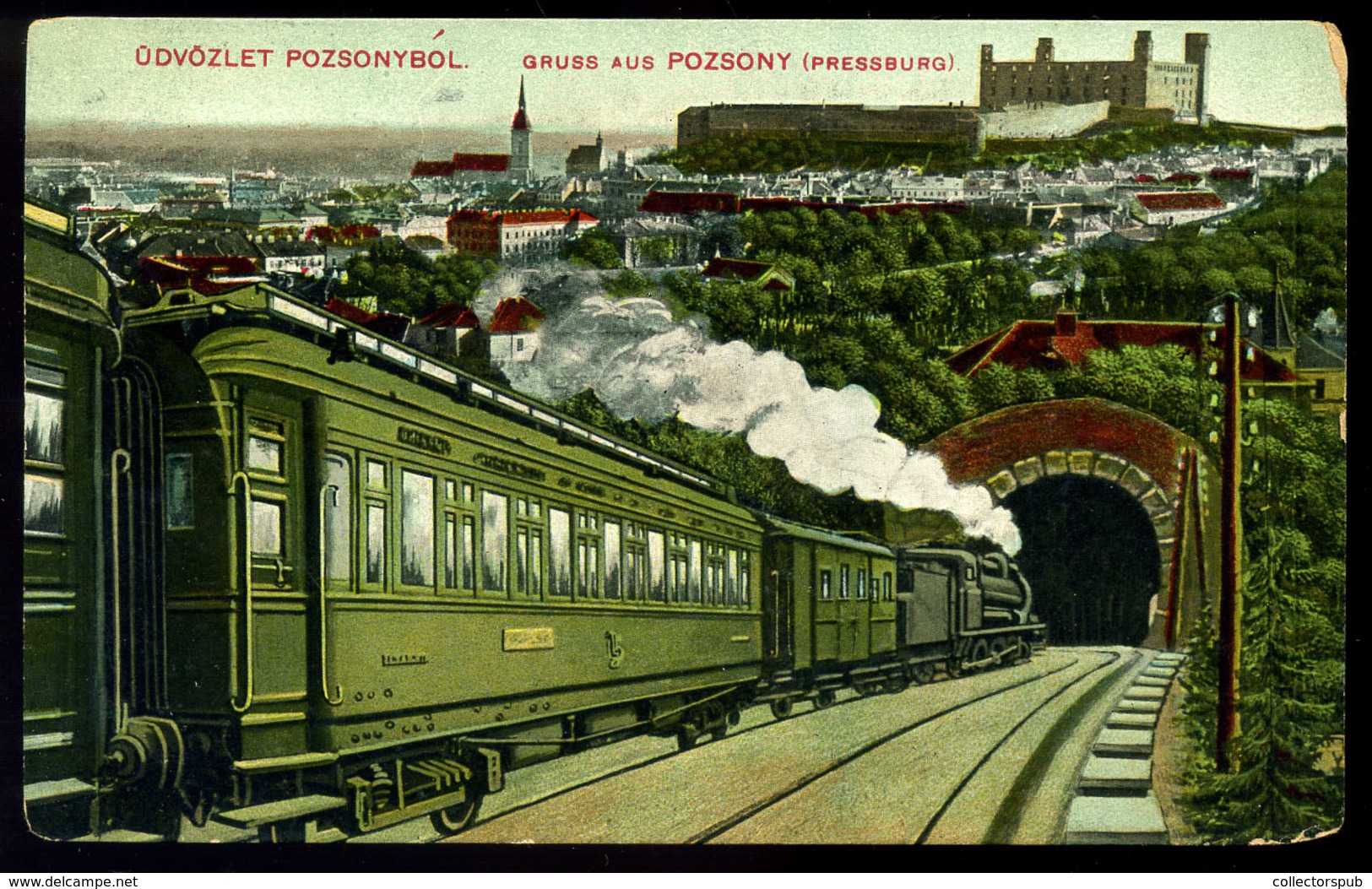 POZSONY 1908. Vasút, Régi Képeslap  /  Train Vintage Pic. P.card - Ungheria