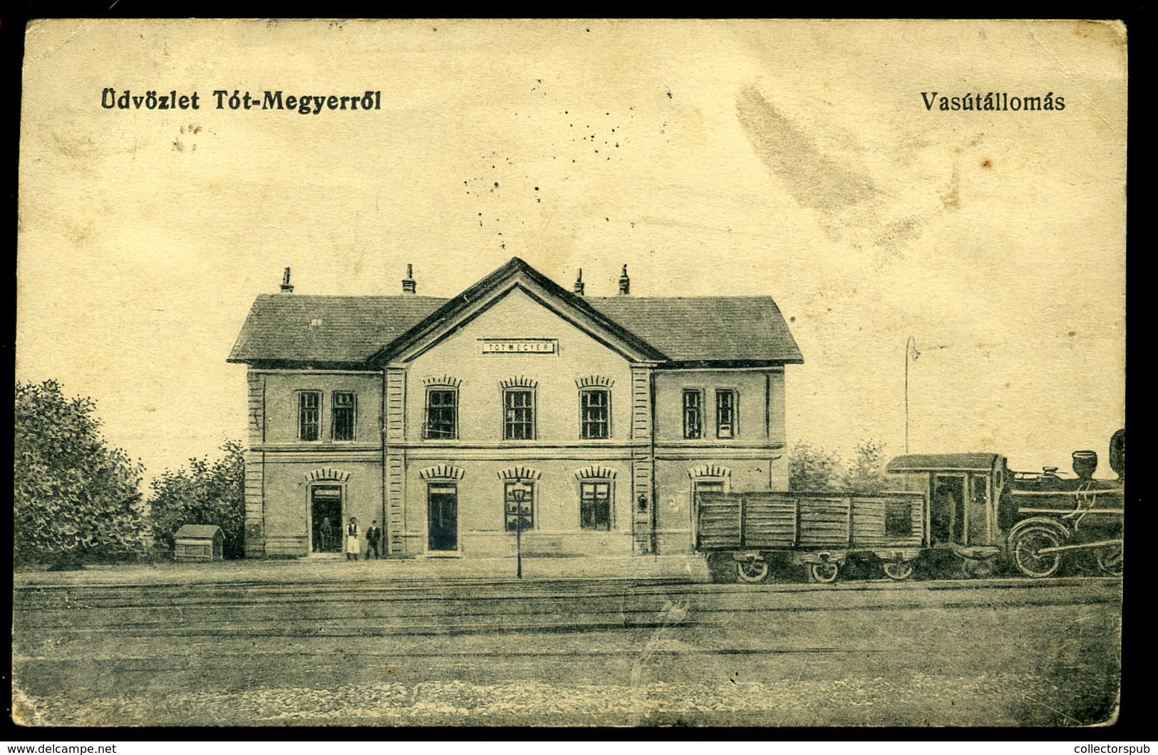 TÓTMEGYER  Vasútállomás, Régi Képeslap  /  Train Station Vintage Pic. P.card - Oblitérés