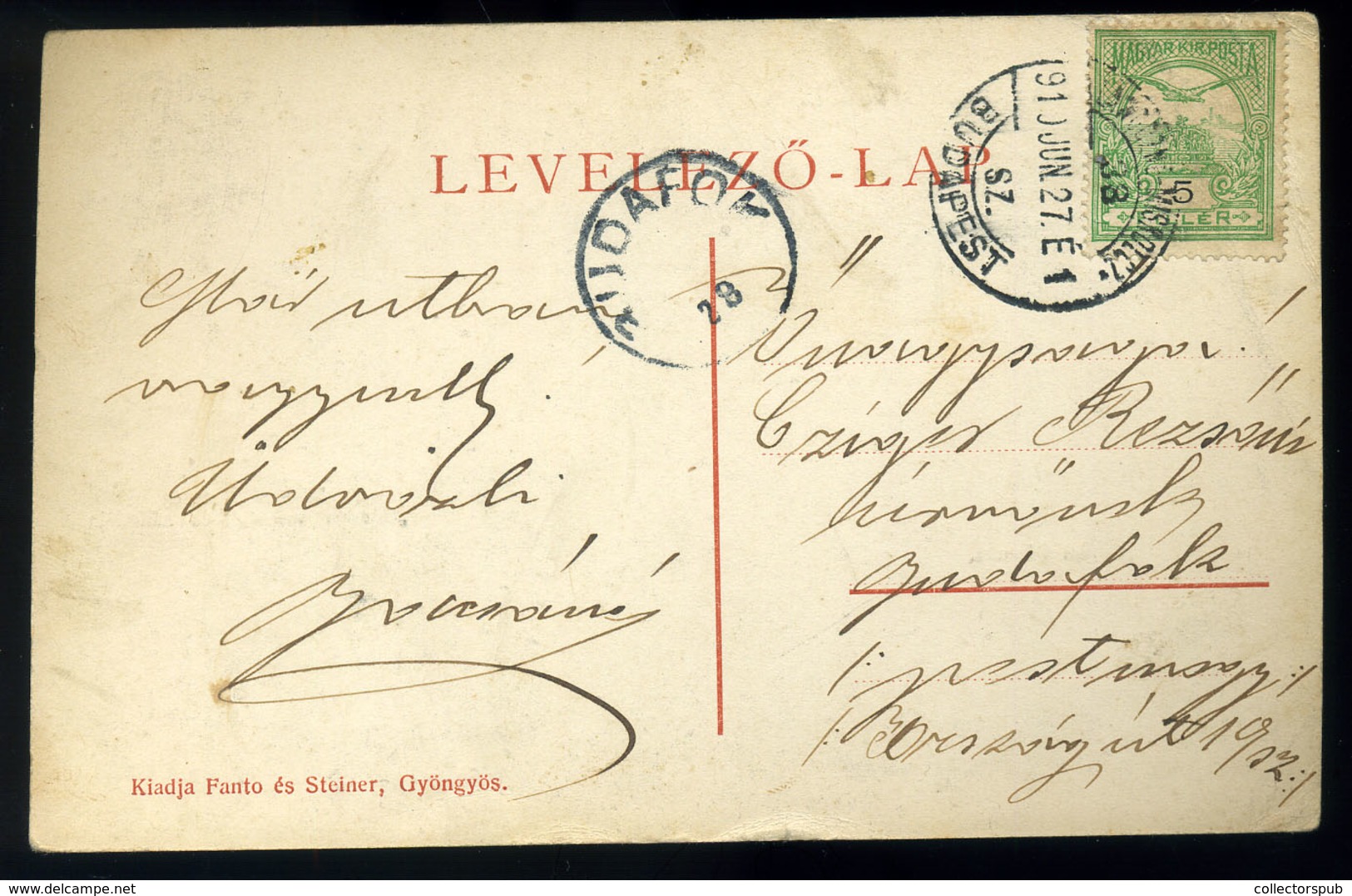 VÁMOSGYÖRK 1910.  Vasútállomás, Vendéglő Régi Képeslap  /  Train Station, Restaurant Vintage Pic. P.card - Used Stamps