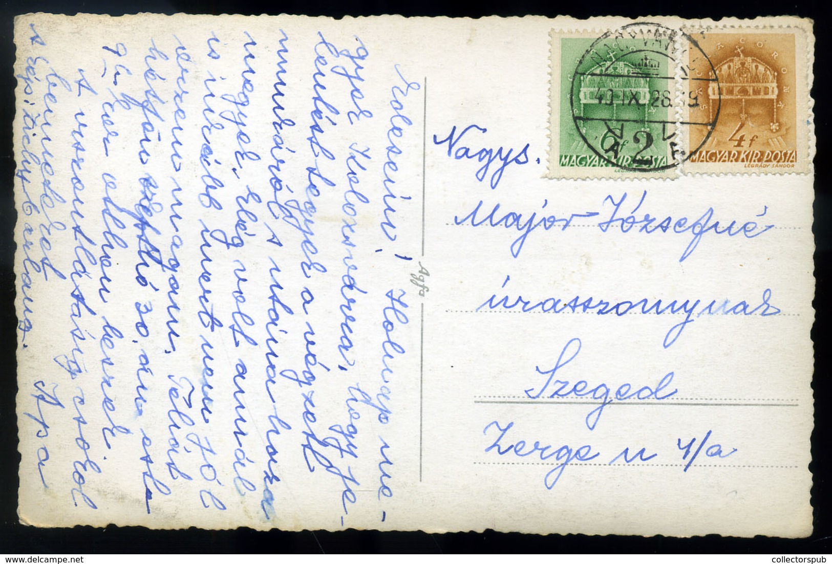 ZICHYBARLANG 1940.   Vasútállomás, Régi Képeslap  /  Train Station Vintage Pic. P.card - Used Stamps