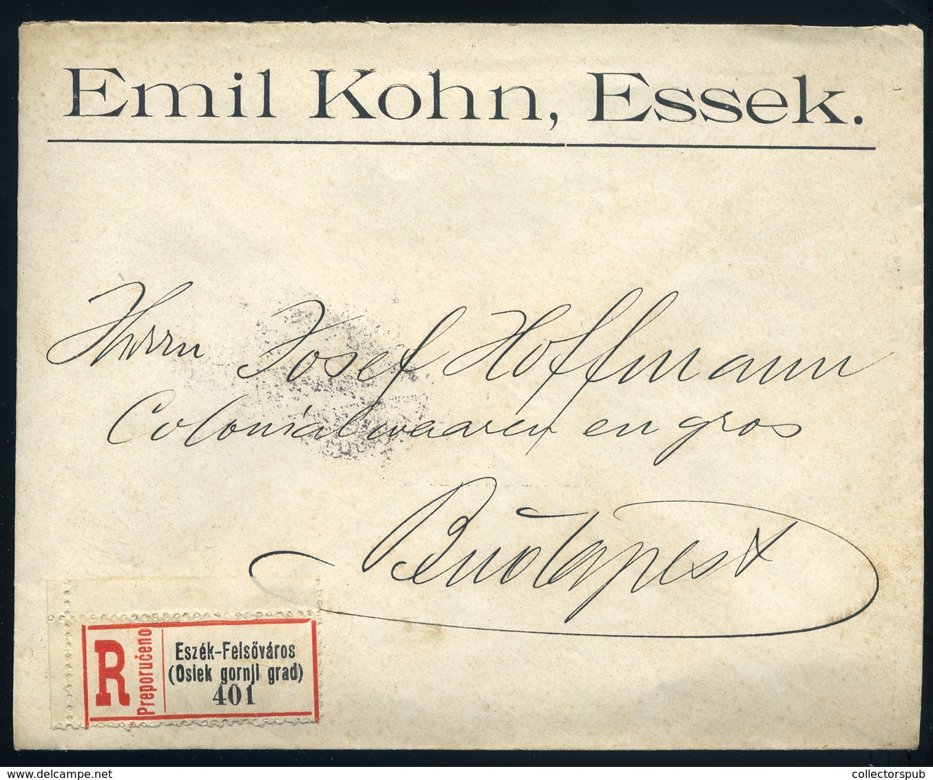 ESZÉK 1897. Ajánlott, Céges Levél 3*5Kr Budapestre - Used Stamps
