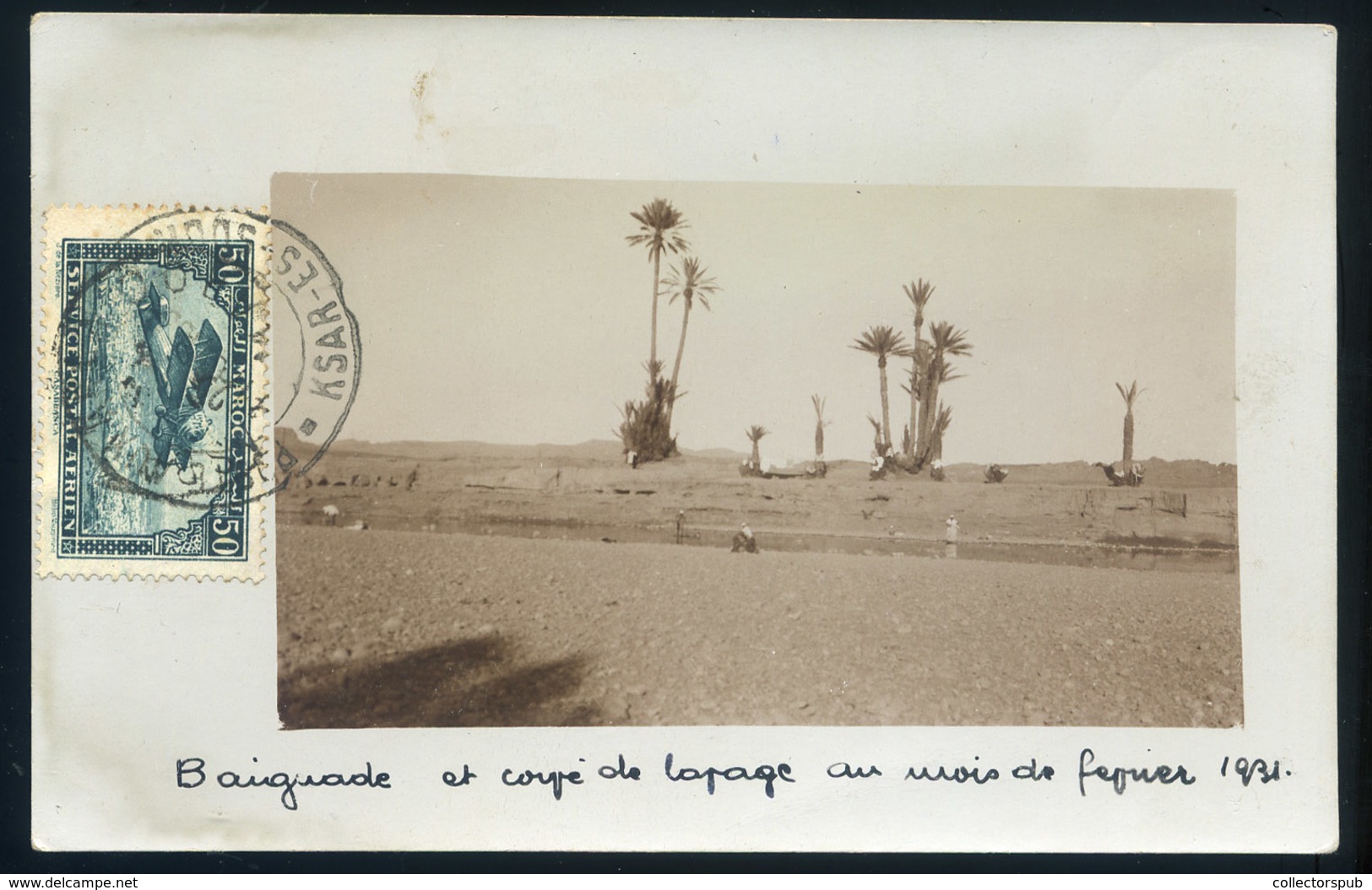 MAROKKÓ 1931. Francia Idegenlégió Képeslap Nagyatádra Küldve  /  MOROCCO French Foreign Legion Vintage Pic. P.card To Na - Briefe U. Dokumente