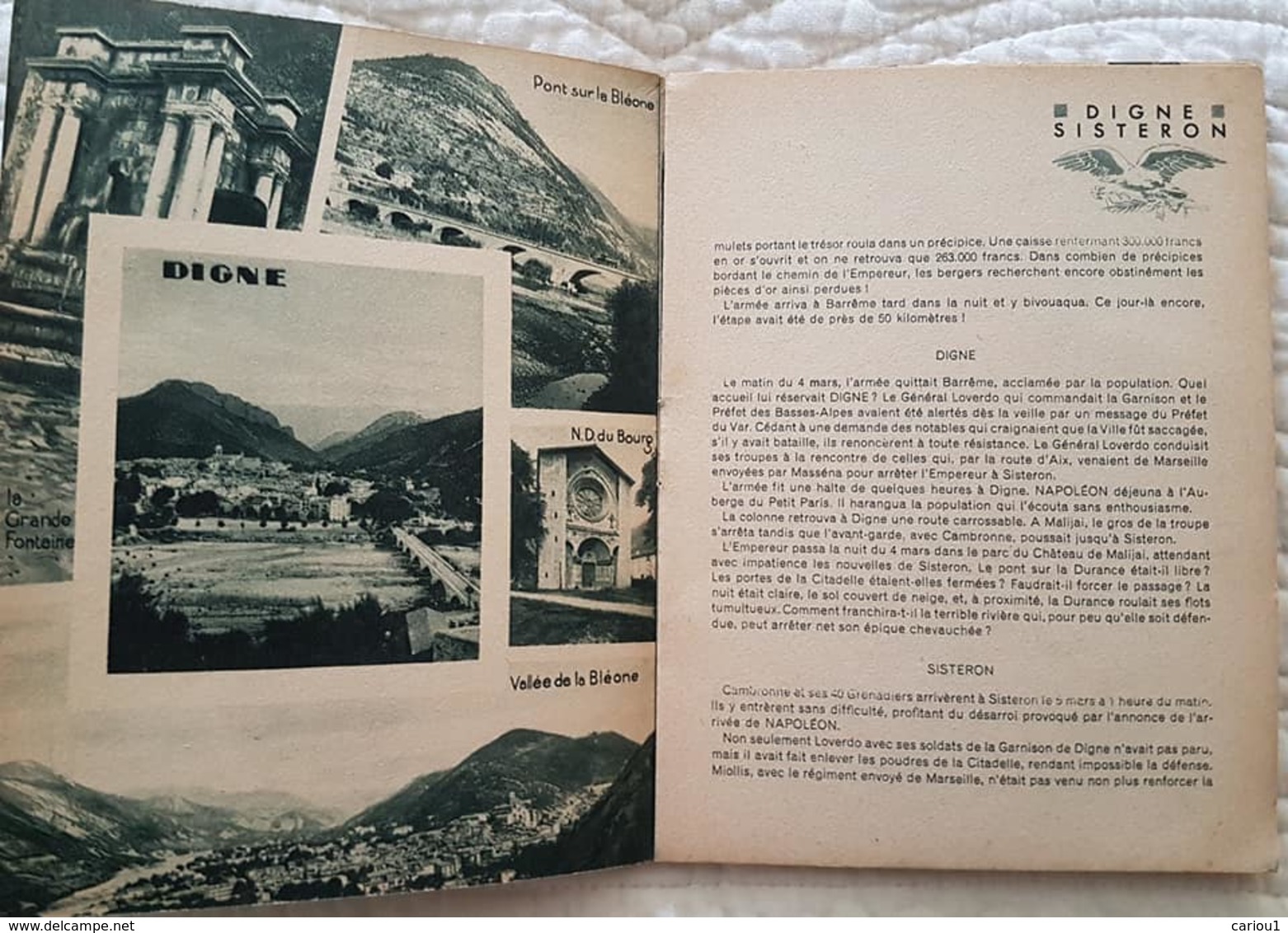 C1  NAPOLEON - Brochure ILLUSTREE ROUTE NAPOLEON 1931 Rare DAUPHINE - Français