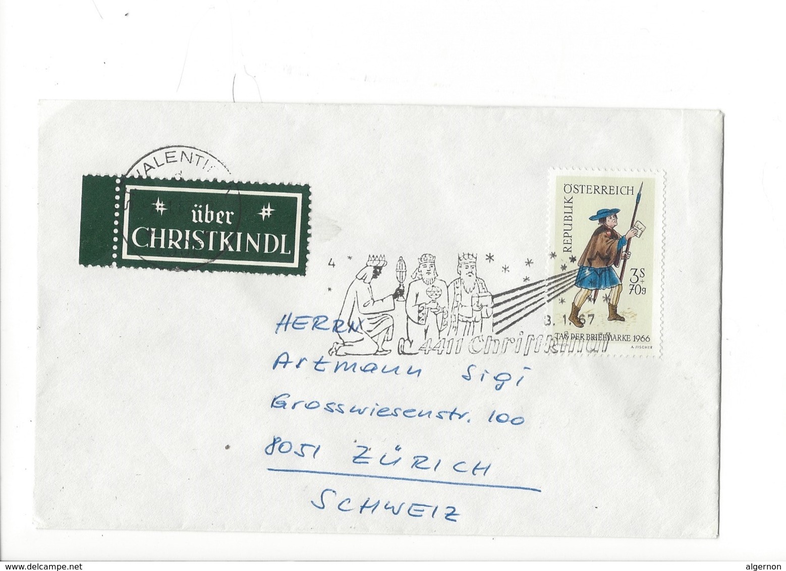 21557 - Christkindl 1967 Lettre  Pour Zürich 19.12.1967 + Vignette über Christkindl - Noël