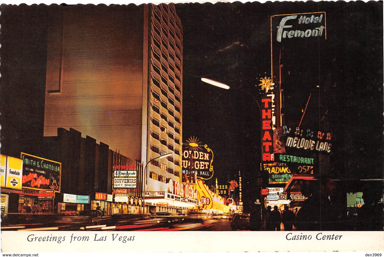 Etats-Unis - Nevada - Greetings From Las Vegas - Fremont Street - Casino Center - Timbres - Las Vegas