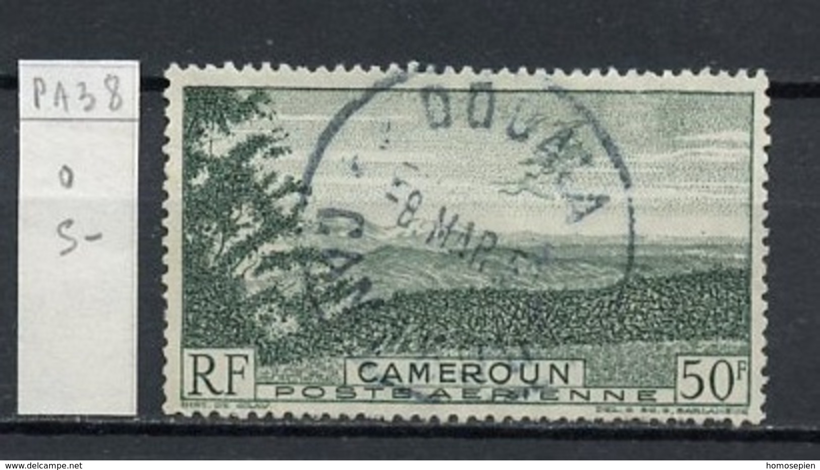 Cameroun - Kamerun - Cameroon Poste Aérienne 1947-52 Y&T N°PA38 - Michel N°F296 (o) - 50f Foumban - Poste Aérienne