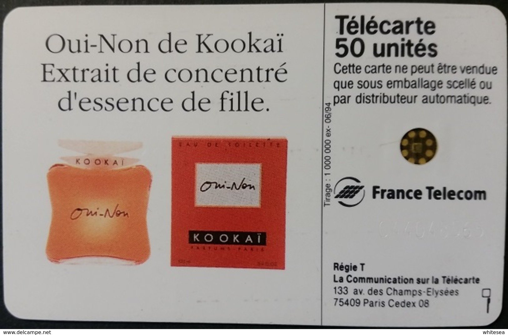 Telefonkarte Frankreich - Werbung - Frau -  Parfüm - 50 Units - 06/94 - 1994