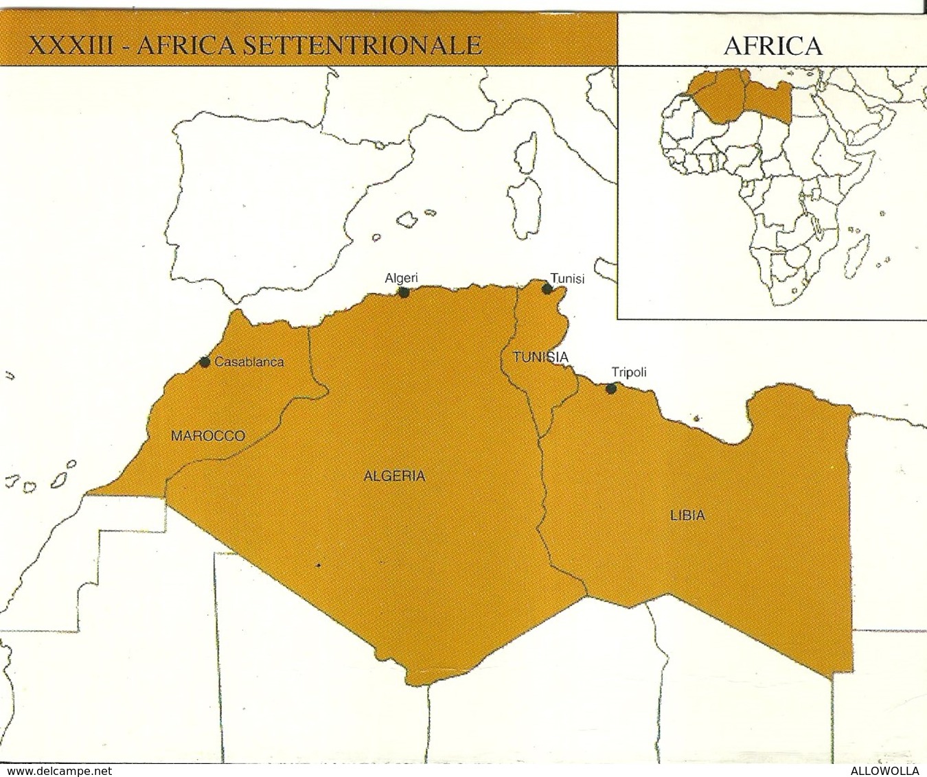 2918 " LOTTO DI 4 CARTE -SUDDIVIONE DELL'AFRICA IN ZONE " ORIGINALI - Non Classificati