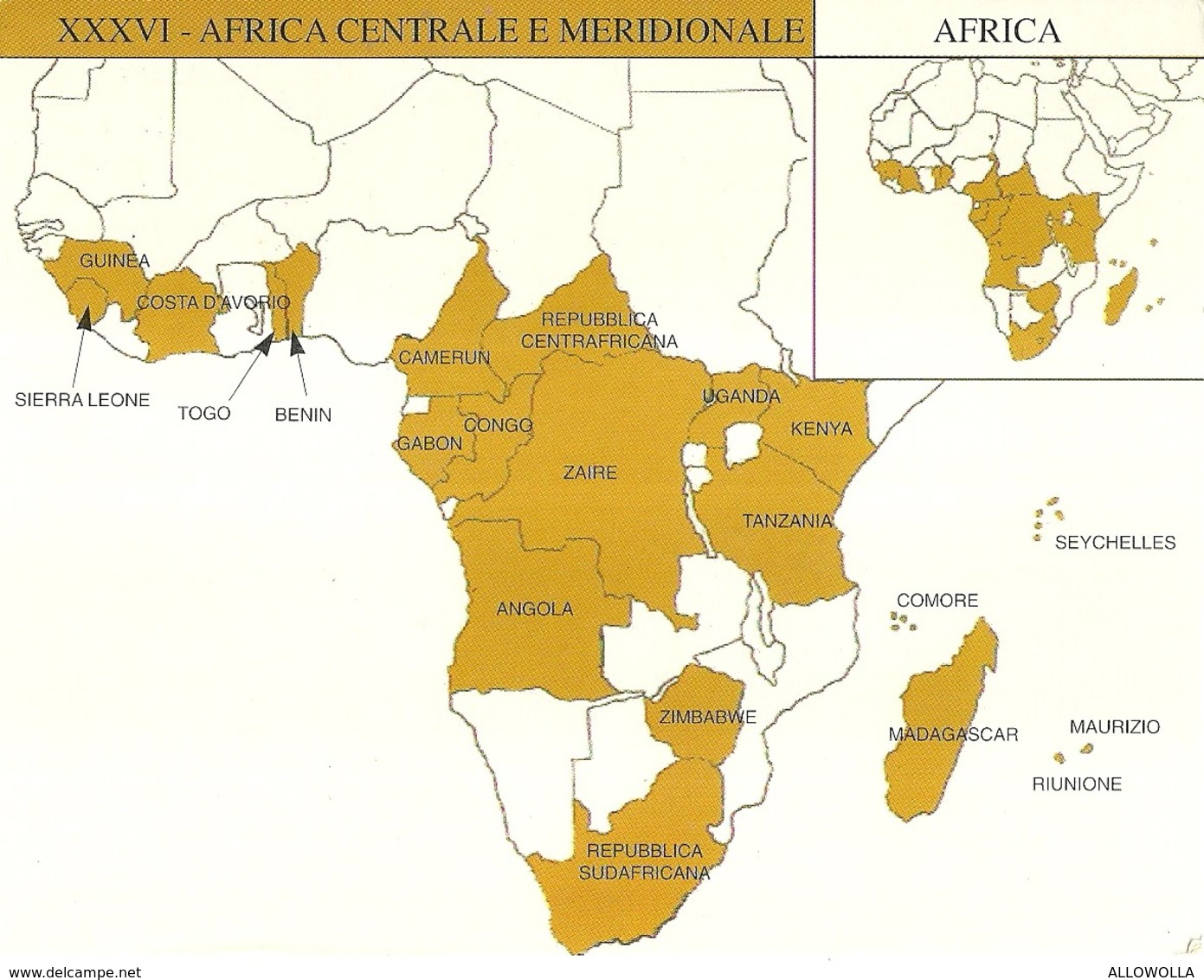 2918 " LOTTO DI 4 CARTE -SUDDIVIONE DELL'AFRICA IN ZONE " ORIGINALI - Non Classés