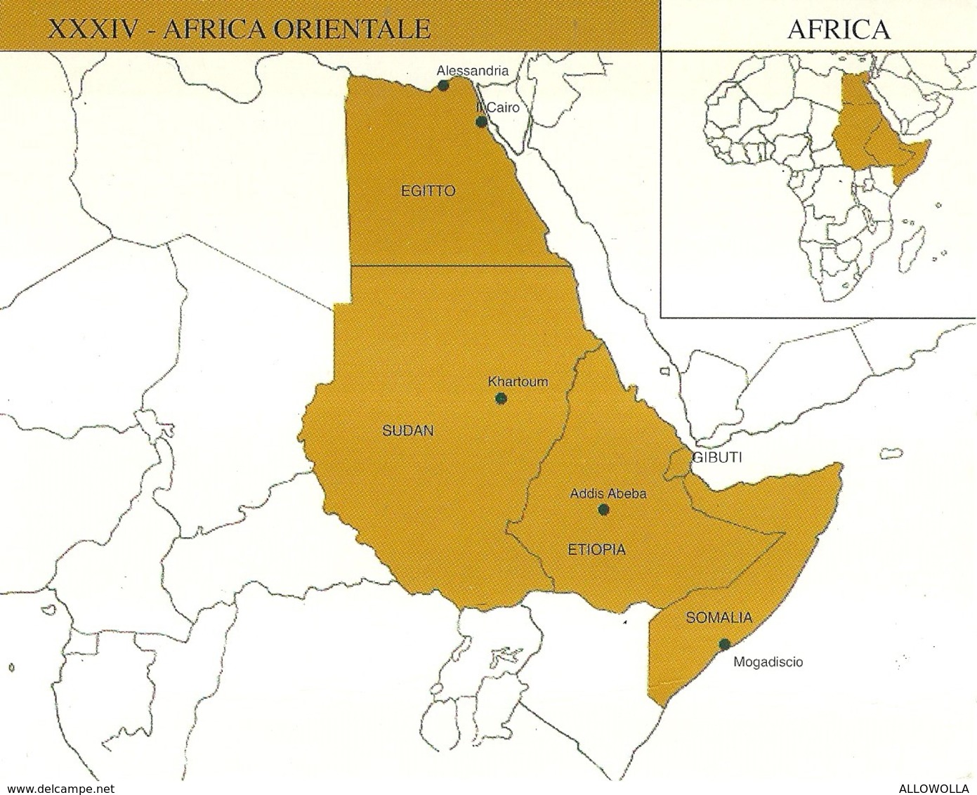 2918 " LOTTO DI 4 CARTE -SUDDIVIONE DELL'AFRICA IN ZONE " ORIGINALI - Non Classés