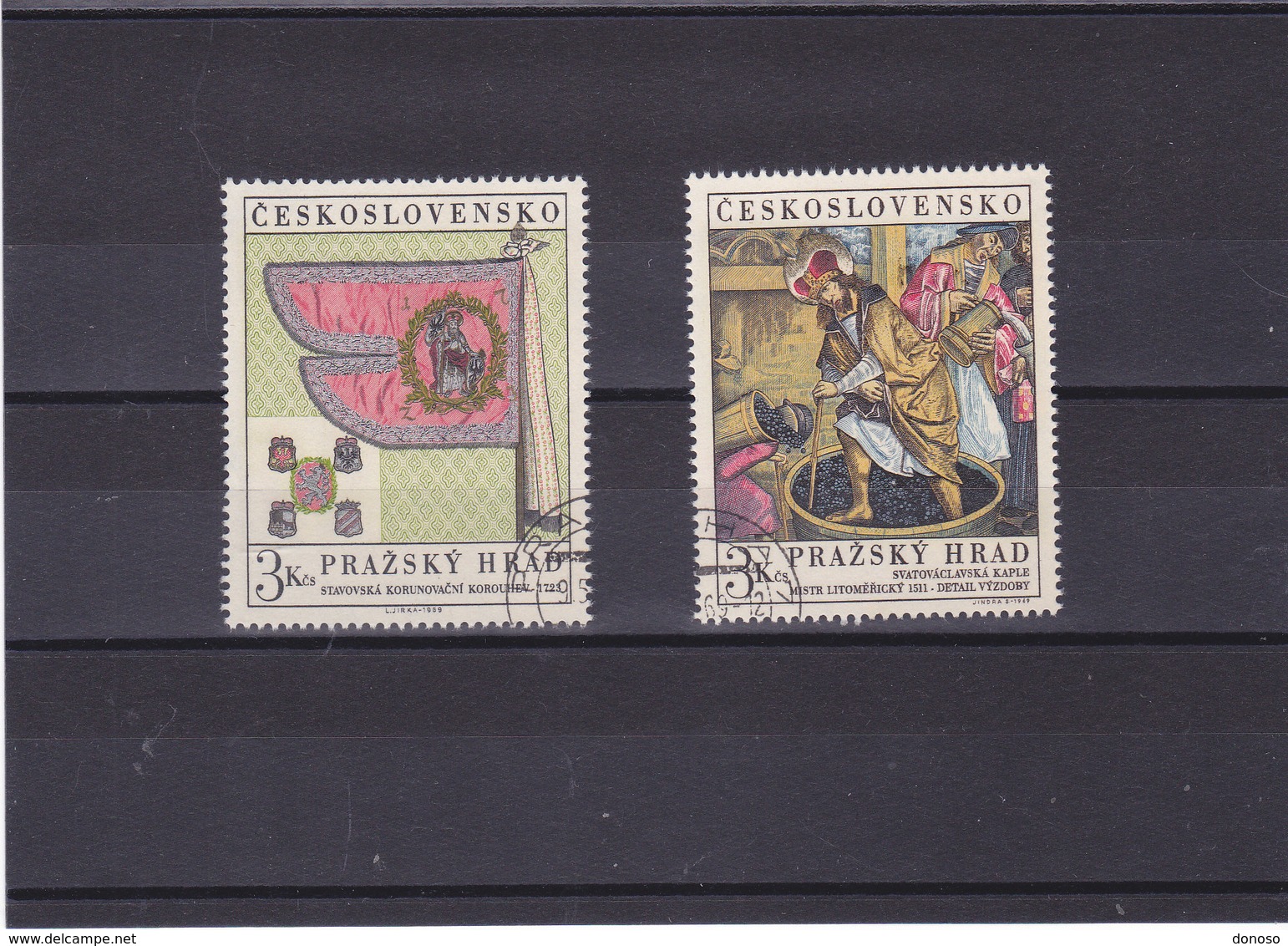 TCHECOSLOVAQUIE 1969 CHÂTEAU DE PRAGUE Yvert  1723-1724 Oblitéré - Used Stamps