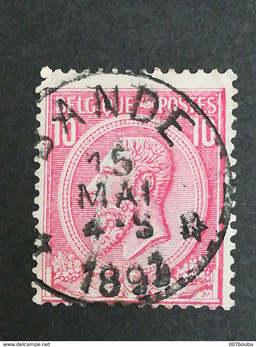 COB N ° 46 Oblitération Relais Bande - 1884-1891 Léopold II