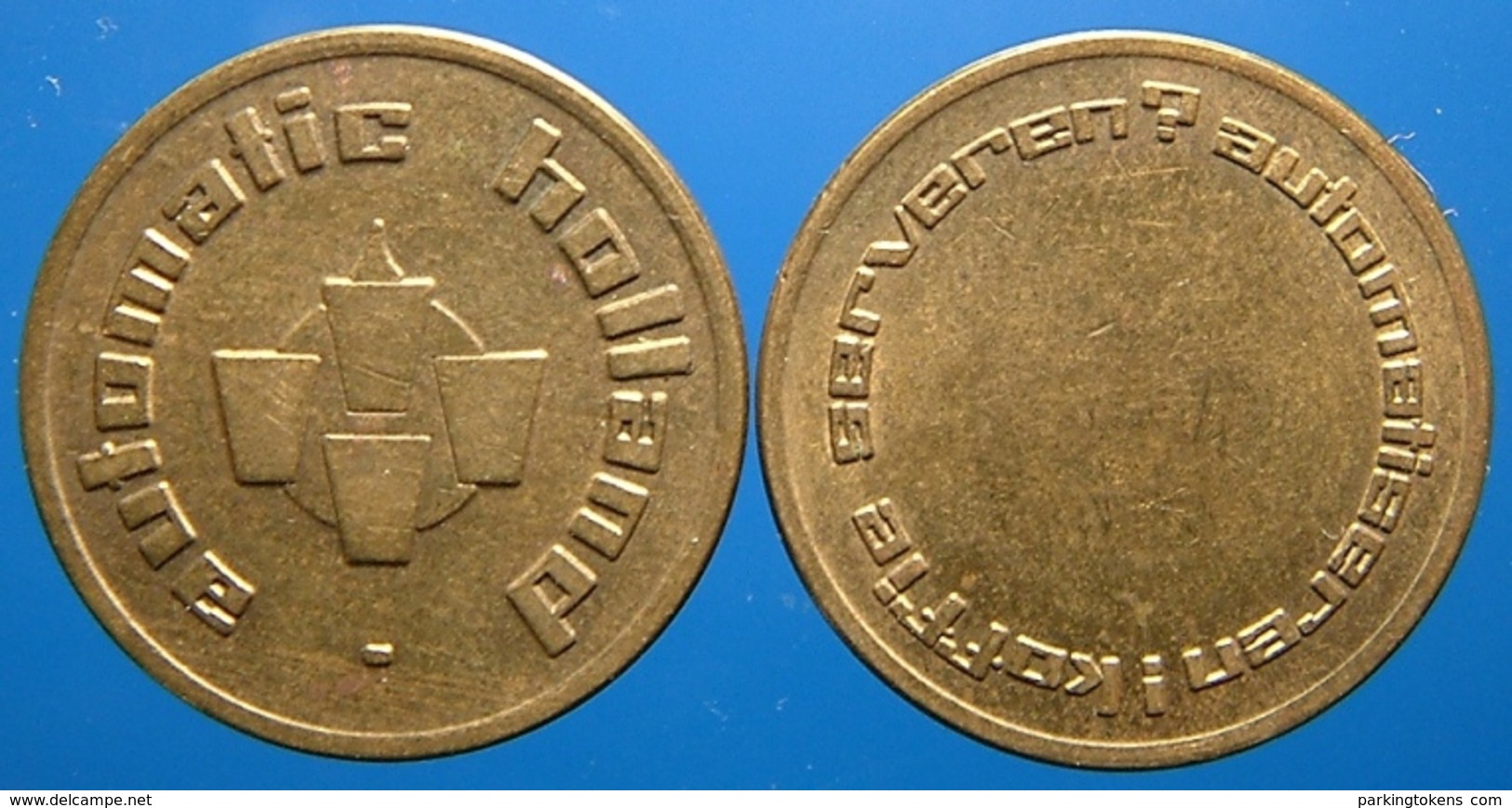 KB026-1c - AUTOMATIC HOLLAND 9 O'clock - Dordrecht - B 20.0mm - Koffie Machine Penning - Coffee Machine Token - Professionals/Firms