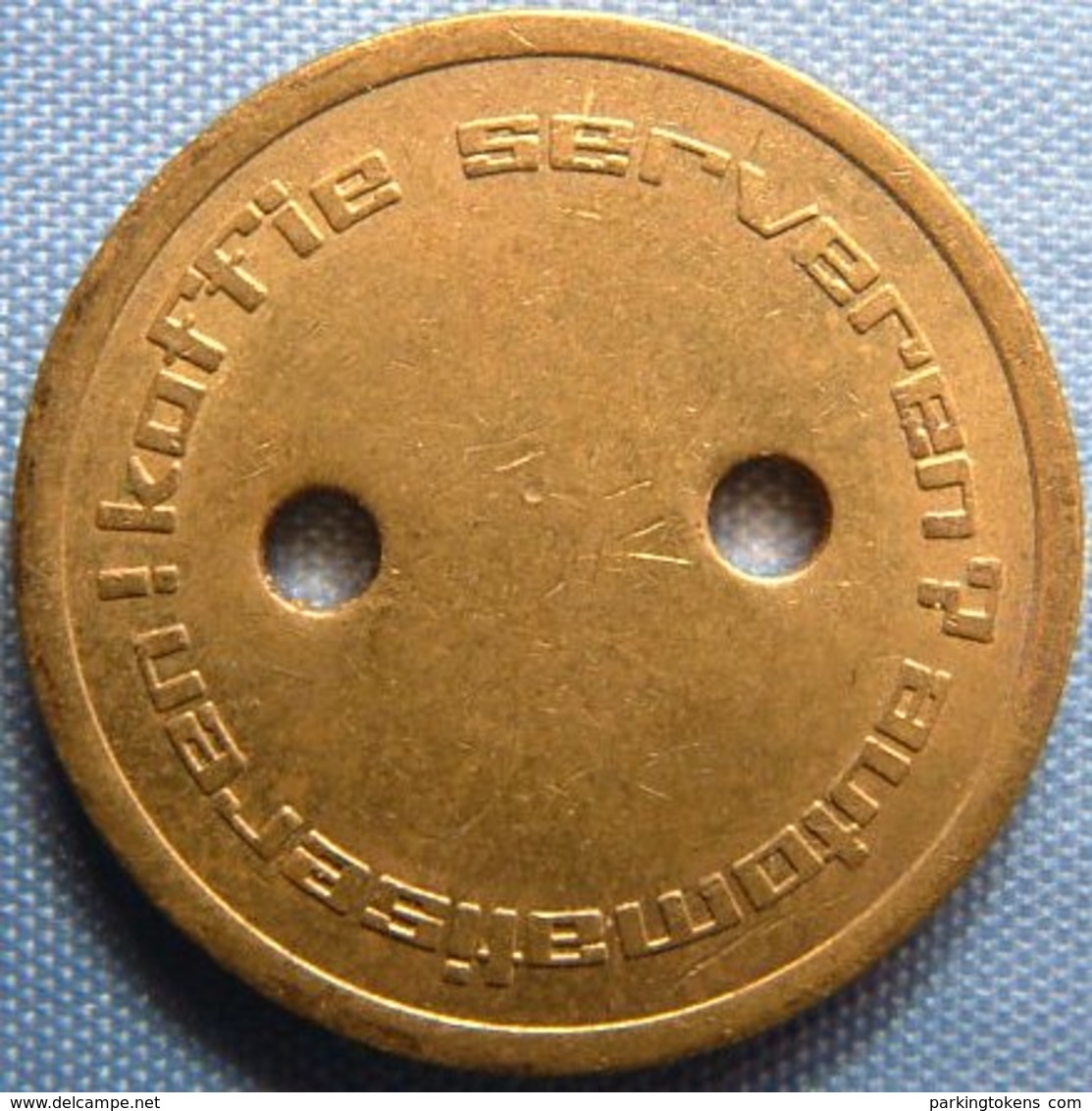 KB026-7 - AUTOMATIC HOLLAND 6 O'clock  2x Hole - Dordrecht - B 22.0mm - Koffie Machine Penning - Coffee Machine Token - Profesionales/De Sociedad