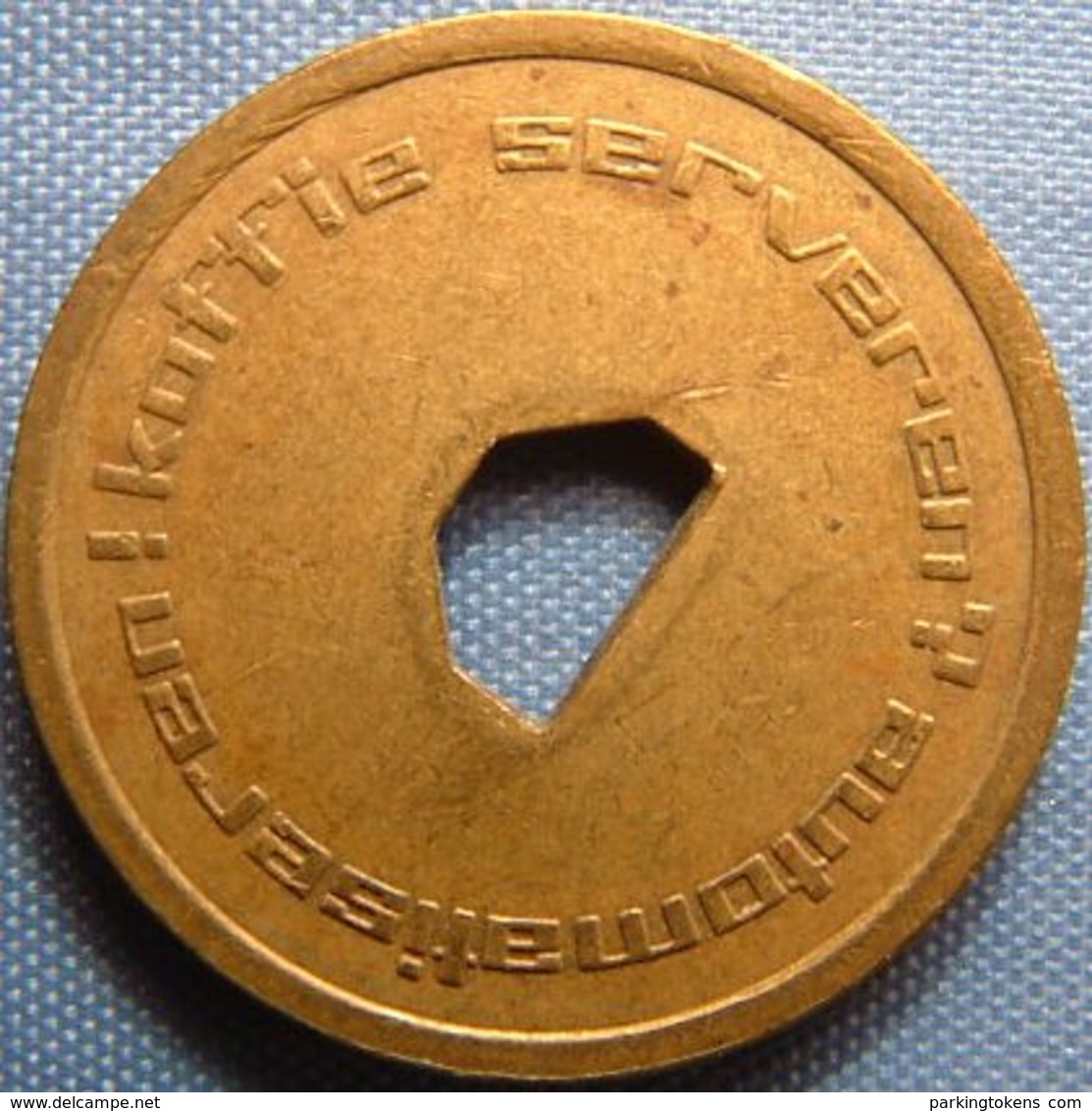 KB026-8b - AUTOMATIC HOLLAND 0 O'clock Hole - Dordrecht - B 22.0mm - Koffie Machine Penning - Coffee Machine Token - Professionals/Firms