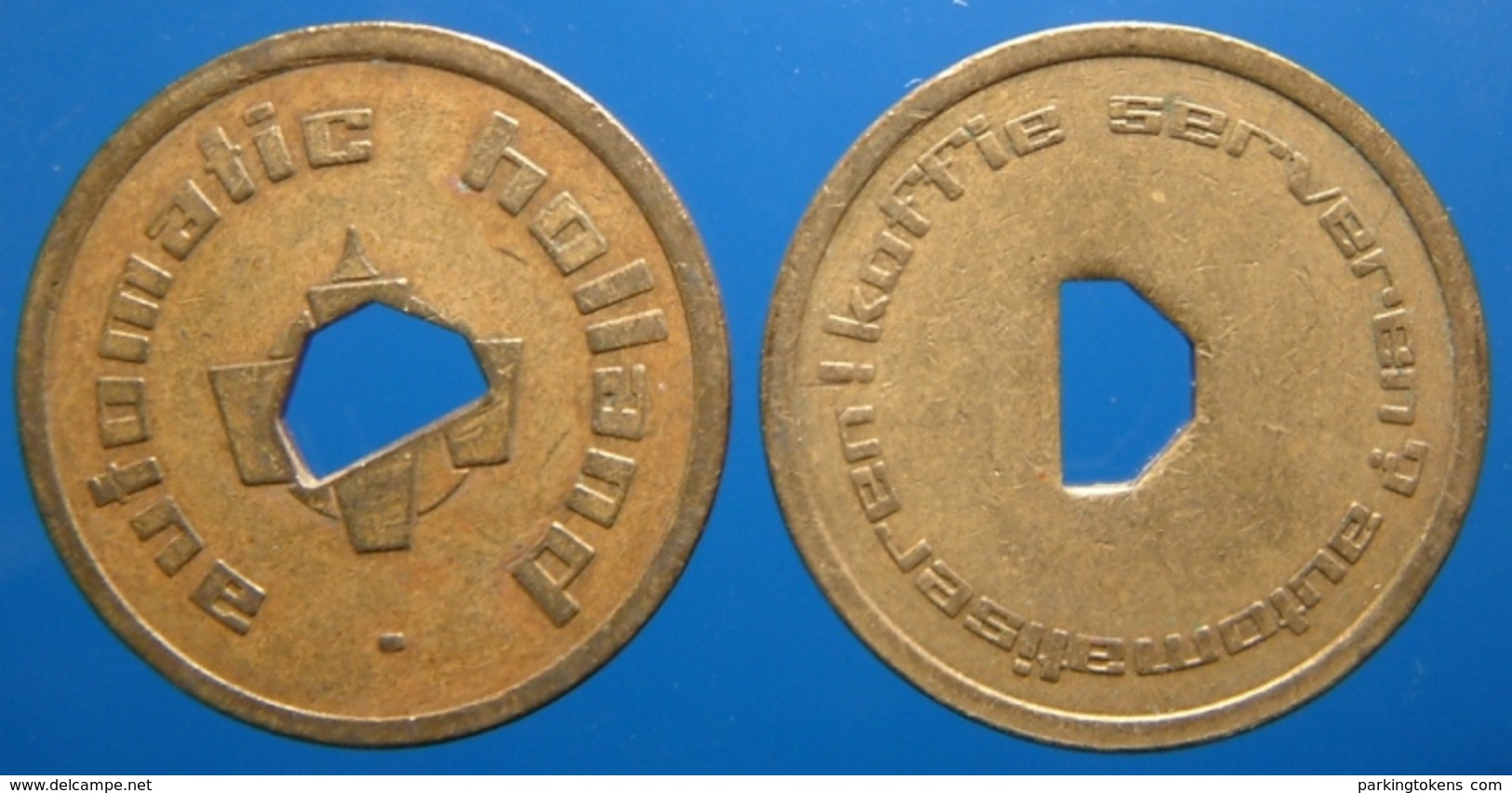 KB026-8b - AUTOMATIC HOLLAND 0 O'clock Hole - Dordrecht - B 22.0mm - Koffie Machine Penning - Coffee Machine Token - Professionals/Firms