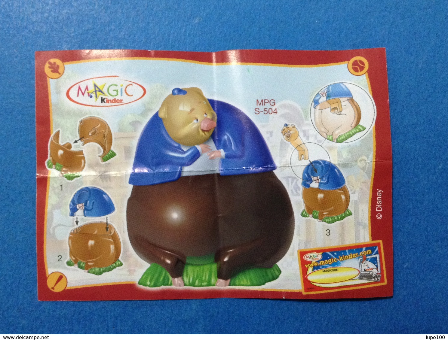 SURPRISE SORPRESINE KINDER FERRERO CHICKEN LITTLE ALDO COTECHINO S 504 + CARTINA BPZ - Monoblocchi