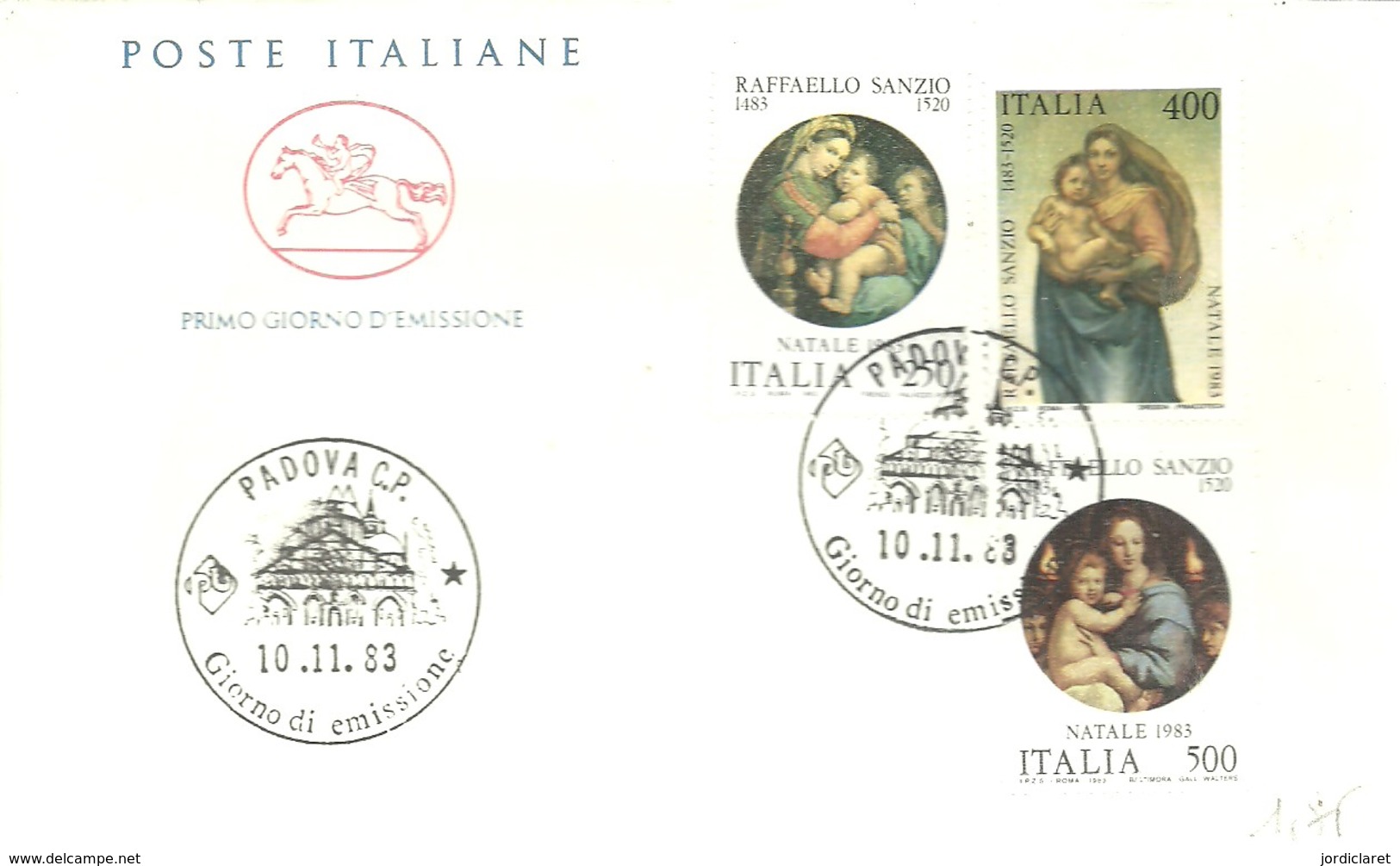 FDC 1983 ITALIA RAFAELLO SANZIO - Madonnas