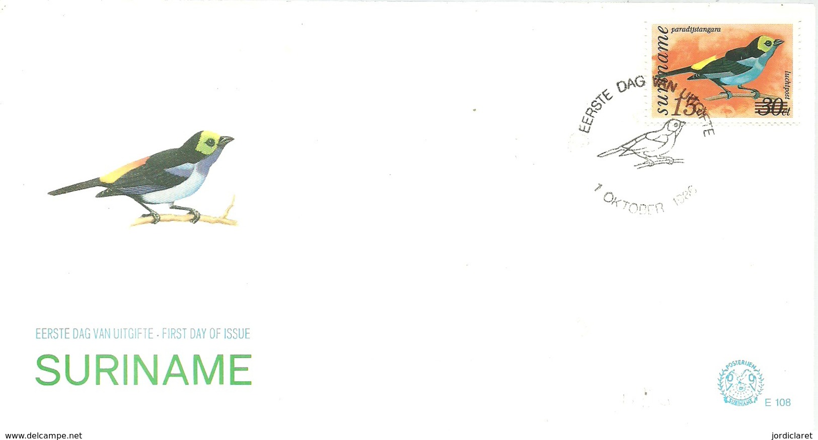 FDC 1986 - Surinam