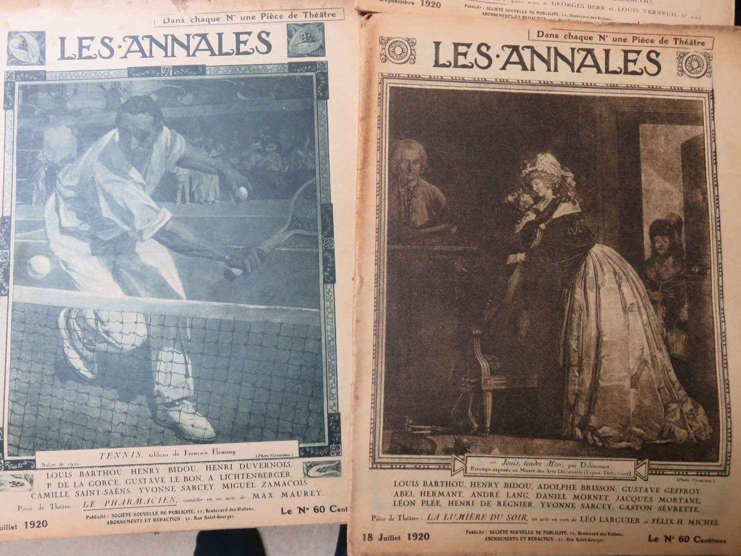 RARE Et Beau Lot 36 Magazines " Les Annales " 1920 A 1928  - Avec Pièce De Théâtre - MISE A PRIX 35€ ! Bonne Enchères - Autres & Non Classés