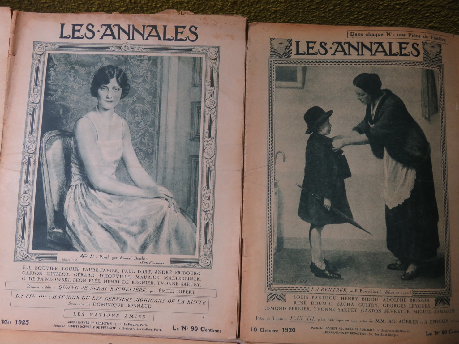 RARE et beau Lot 36 magazines " Les Annales " 1920 a 1928  - avec pièce de Théâtre - MISE A PRIX 35€ ! Bonne enchères