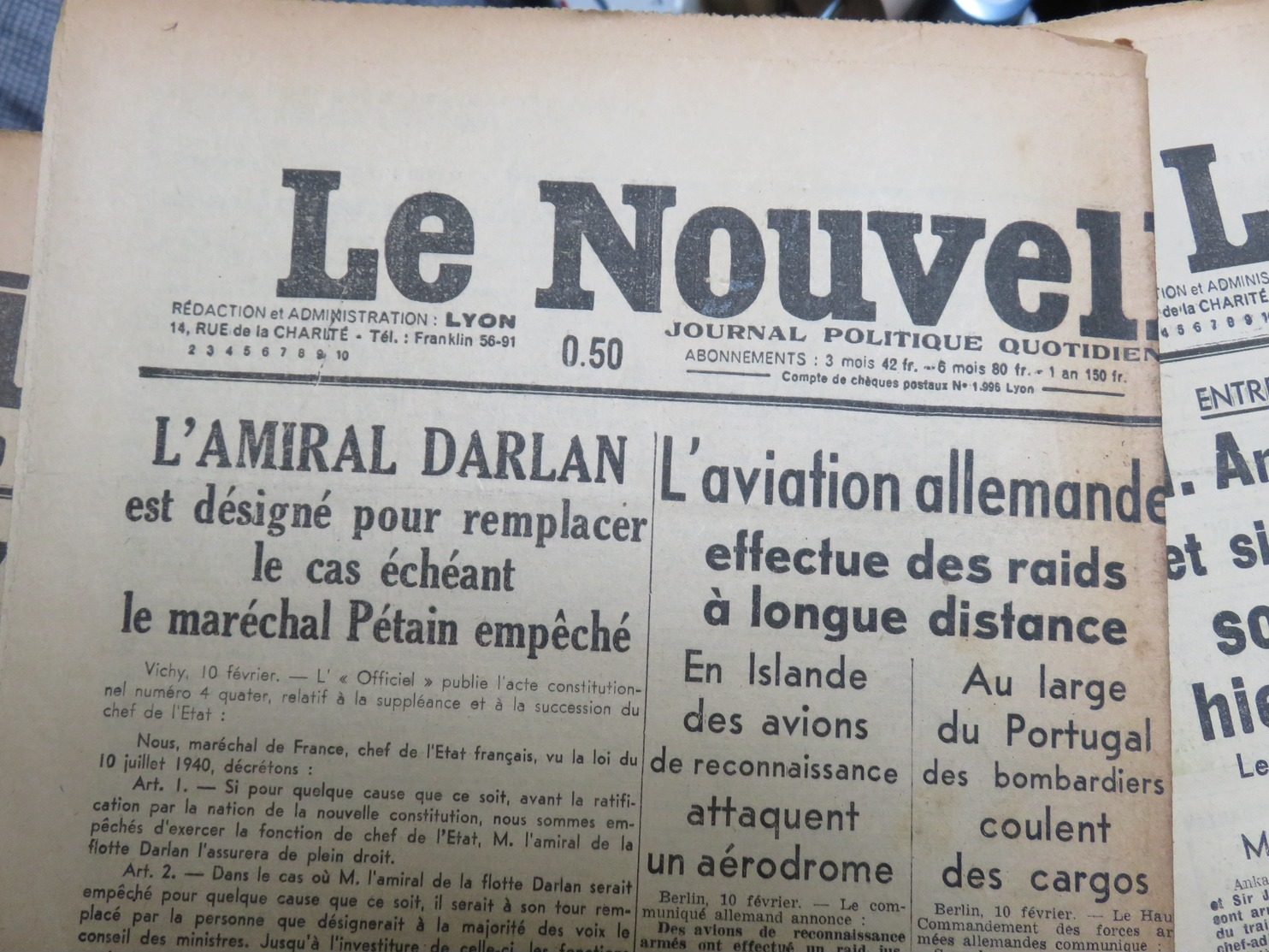 Rare Et Beau Lot De 32 Journaux 2 ème Guerre Mondiale Années 1941 1942 WW2 Ww1 - MISE A PRIX 1€ ! Pensez à Regrouper Vo - Other & Unclassified