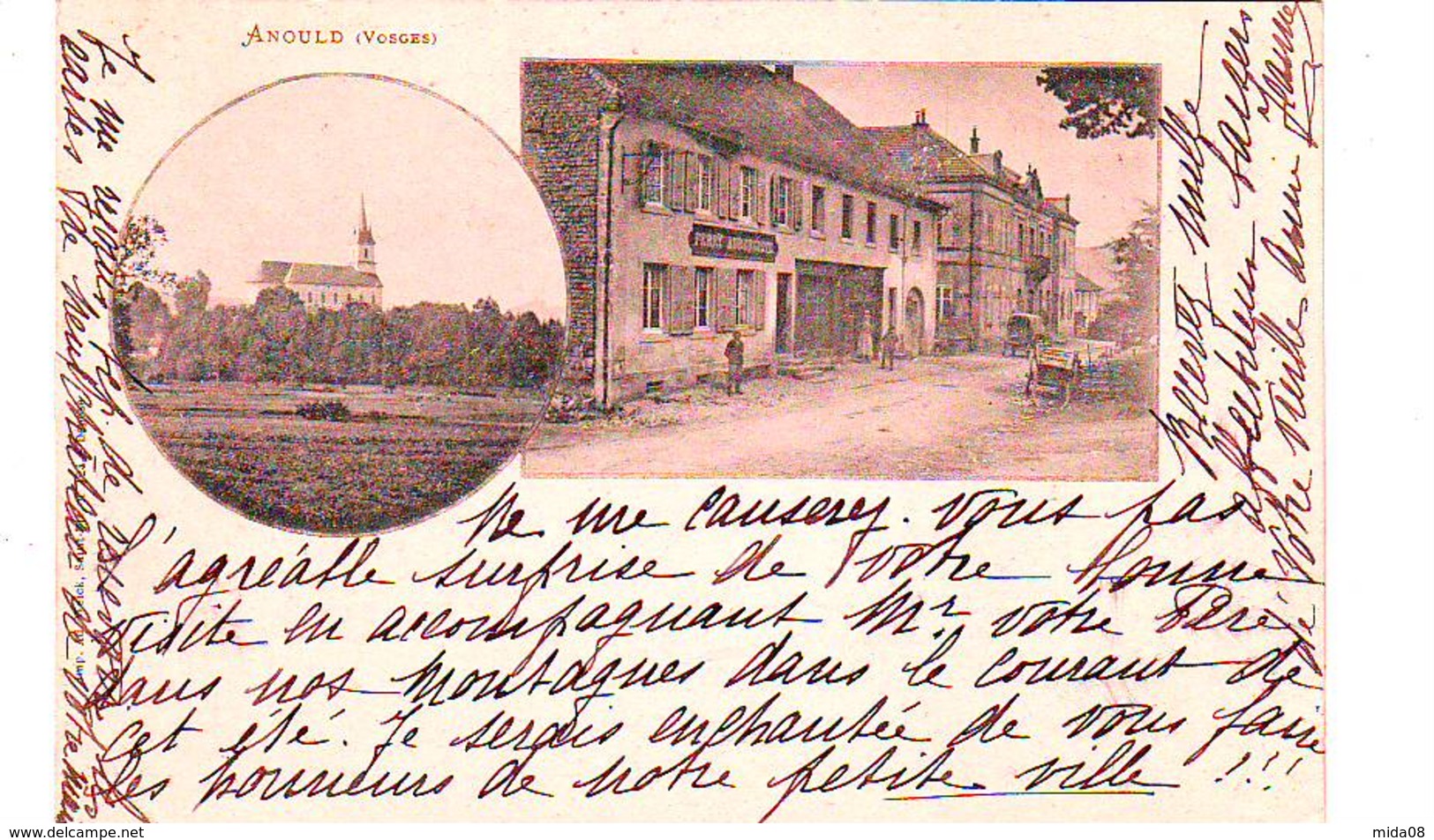 88. ANOULD . CARTE PRECURSEUR . AUBERGE FERRY . Voire L'oblitérarion FRAIZE A SAINT DIE - Anould