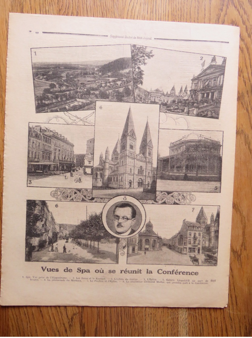Supplément Du Petit Journal 1920:Scaphandrier ( Trèsors Engloutis Pendant La Guerre) + SPA - Le Petit Journal